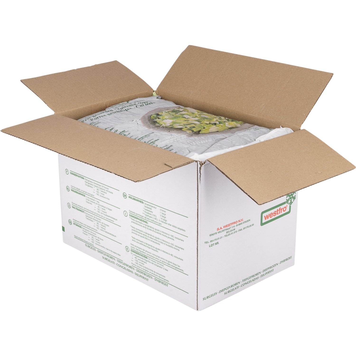 IQF Preiblokjes 7 mm 10 kg