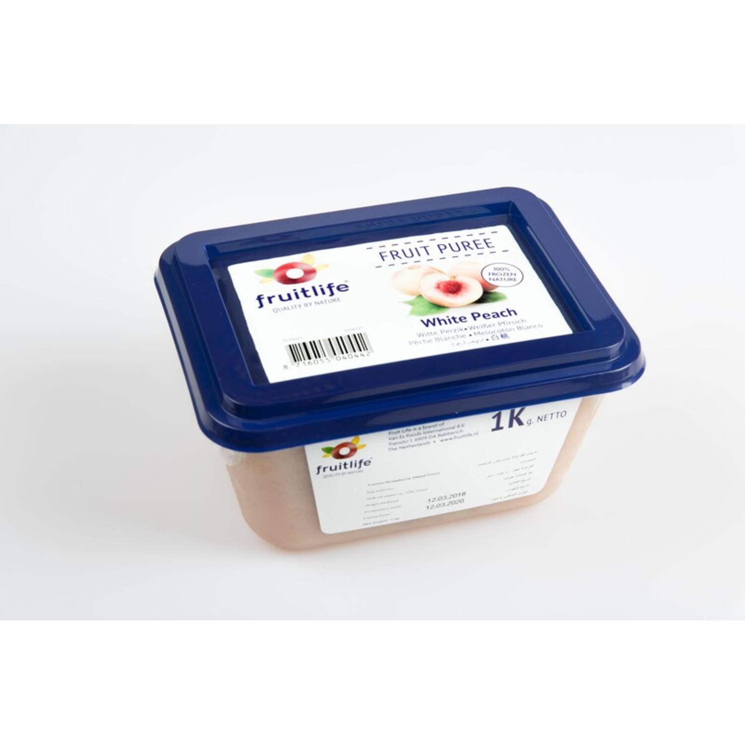 Fruit Life Witte Perzikenpuree Gezoet 1 Kg (6)