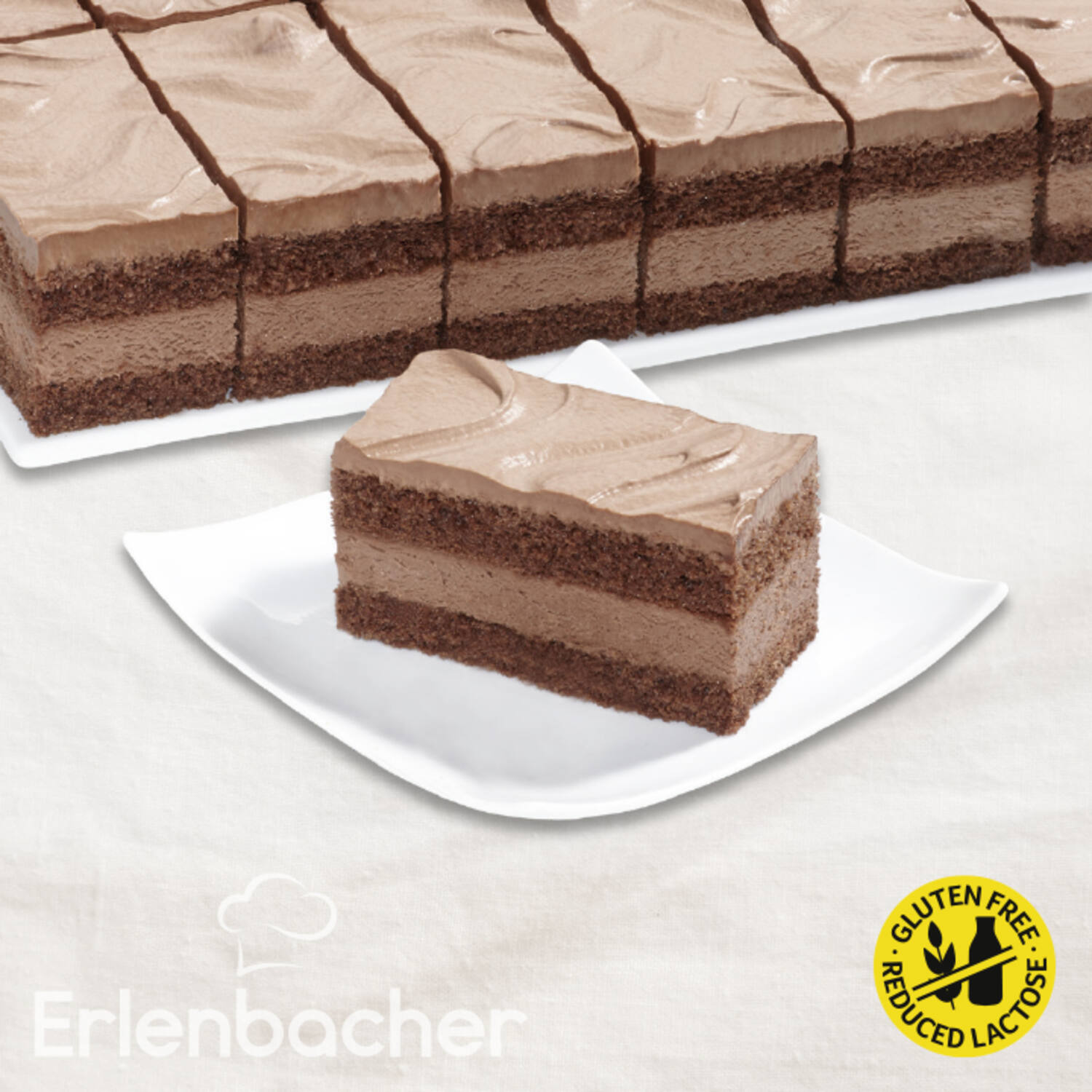 Chocolade Roomkaas Gebak Gluten- en Lactosevrij (4x12)