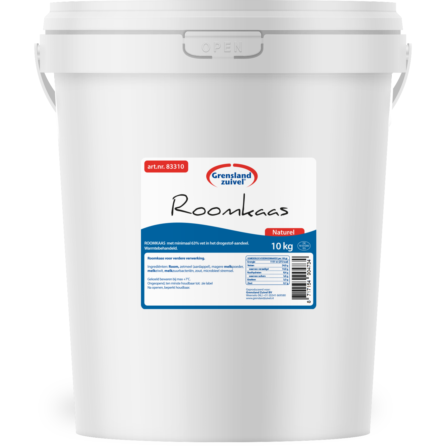 Grensland Roomkaas 10 kg