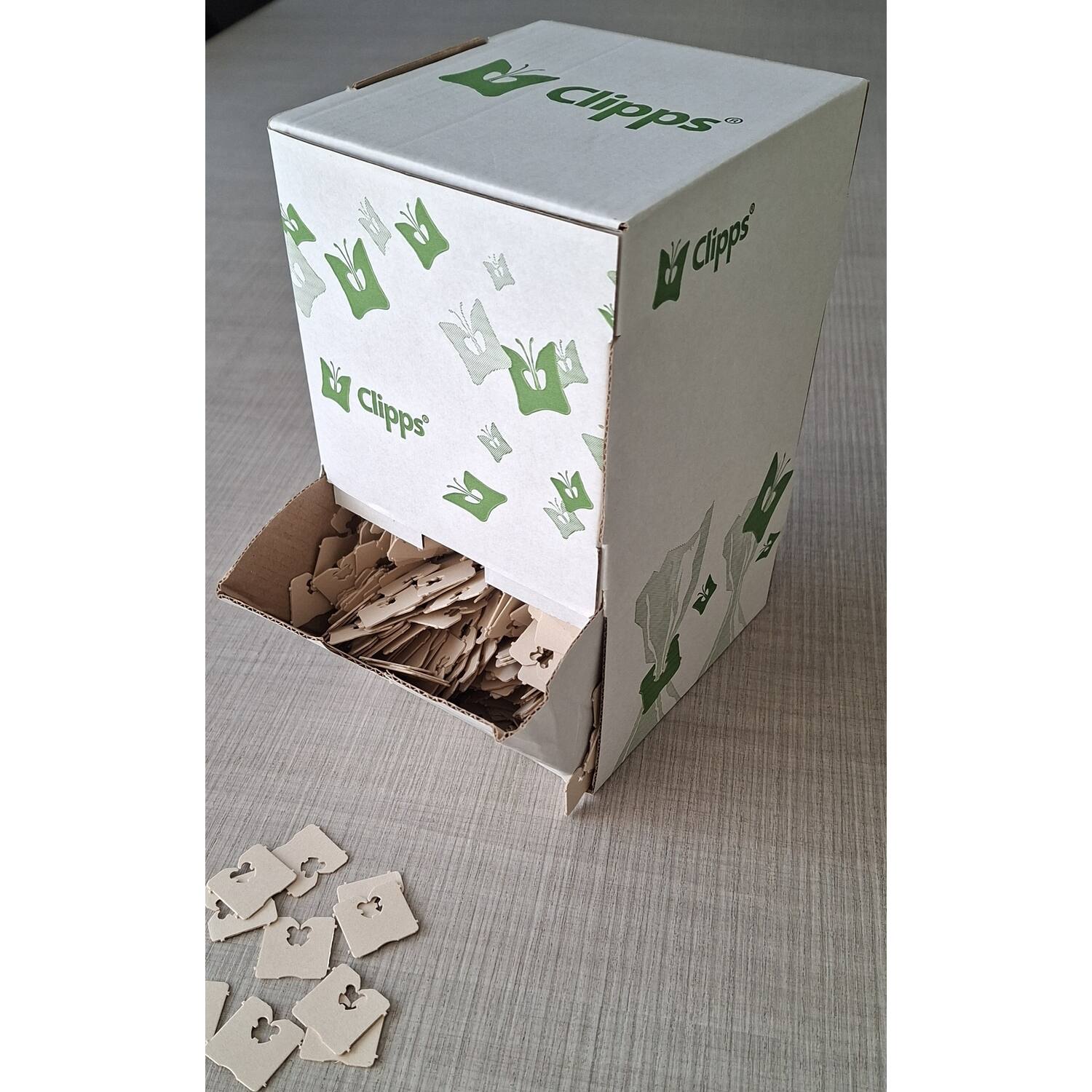 Papieren Clipps Ecru G-44 in Dispenserdoosje (3000)