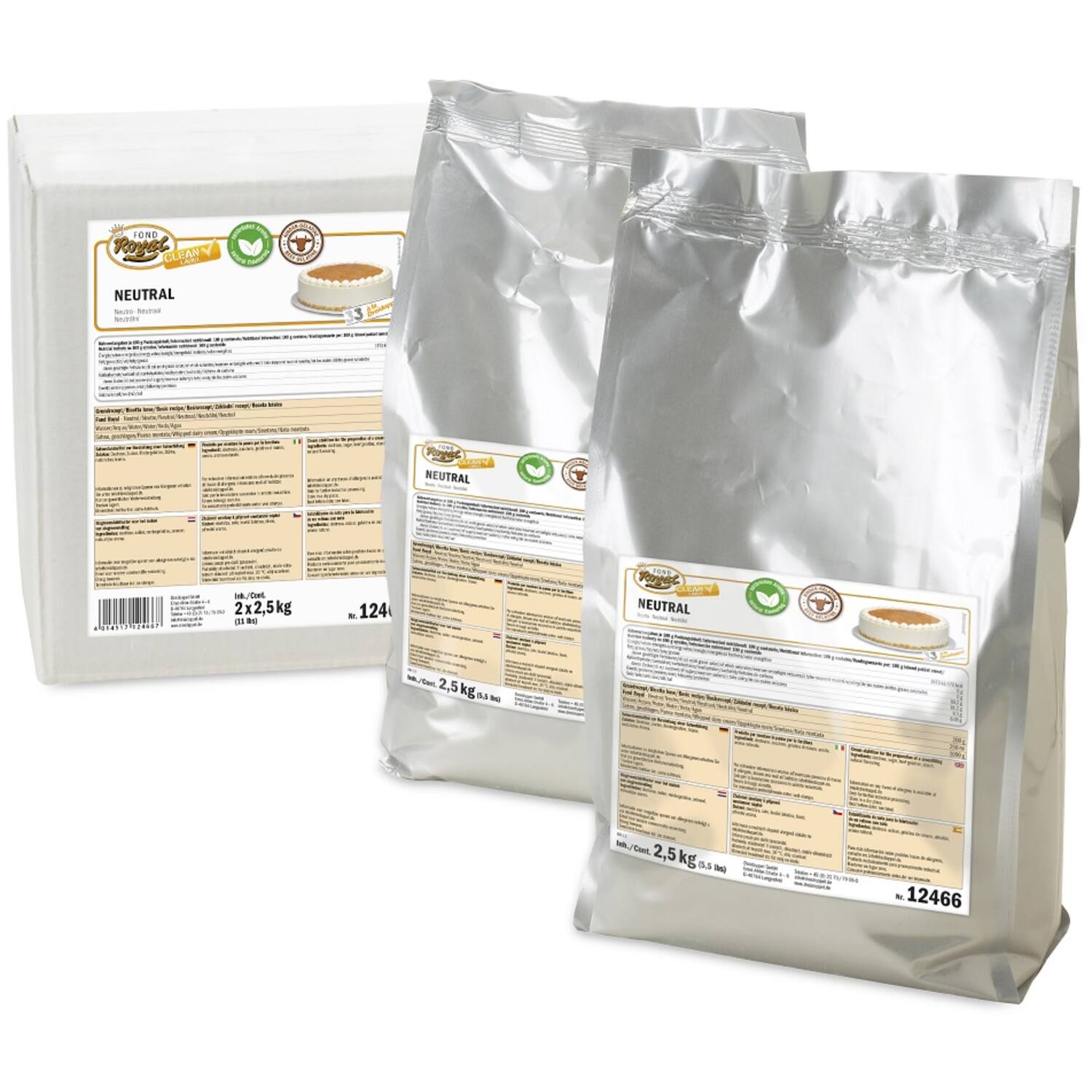 Ireks Dreidoppel Fond Royal CL Neutraal 2x2,5 Kg