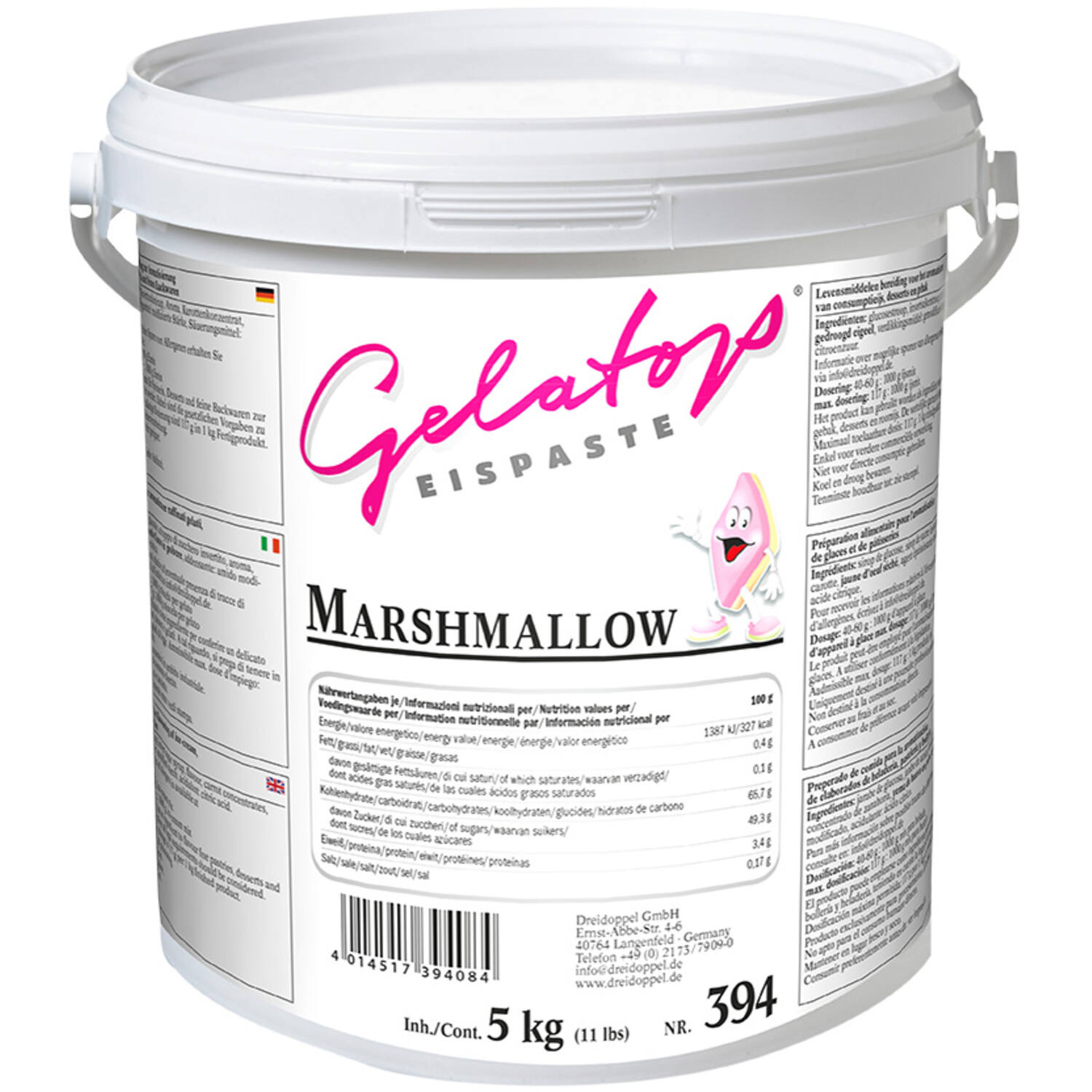Ireks Dreidoppel Gelatop Marshmellow Pasta 5 kg