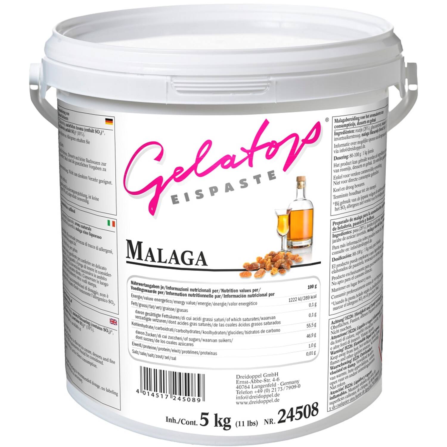 Ireks Dreidoppel Gelatop Malaga Pasta 5 kg