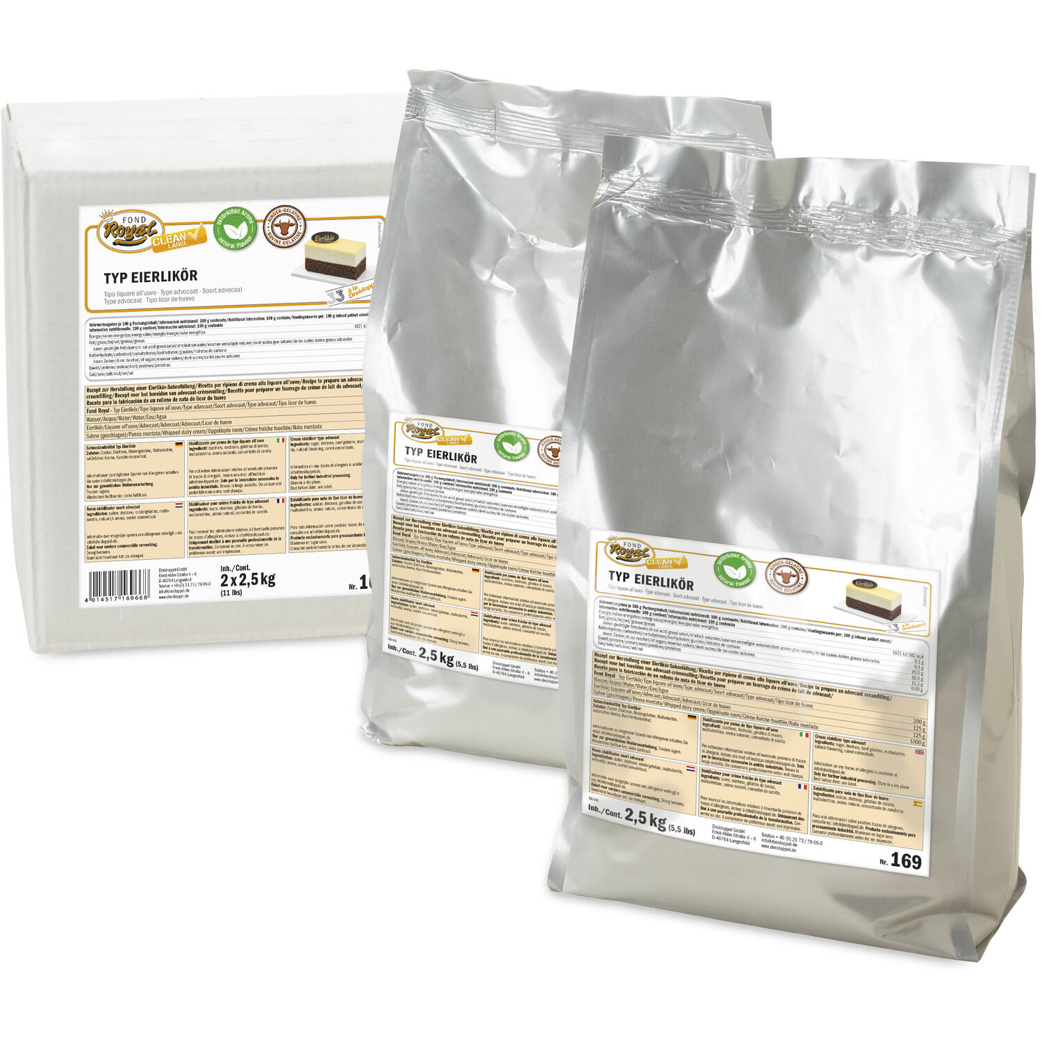 Ireks Dreidoppel Fond Royal Cl Type Advocaat 2x2,5 Kg