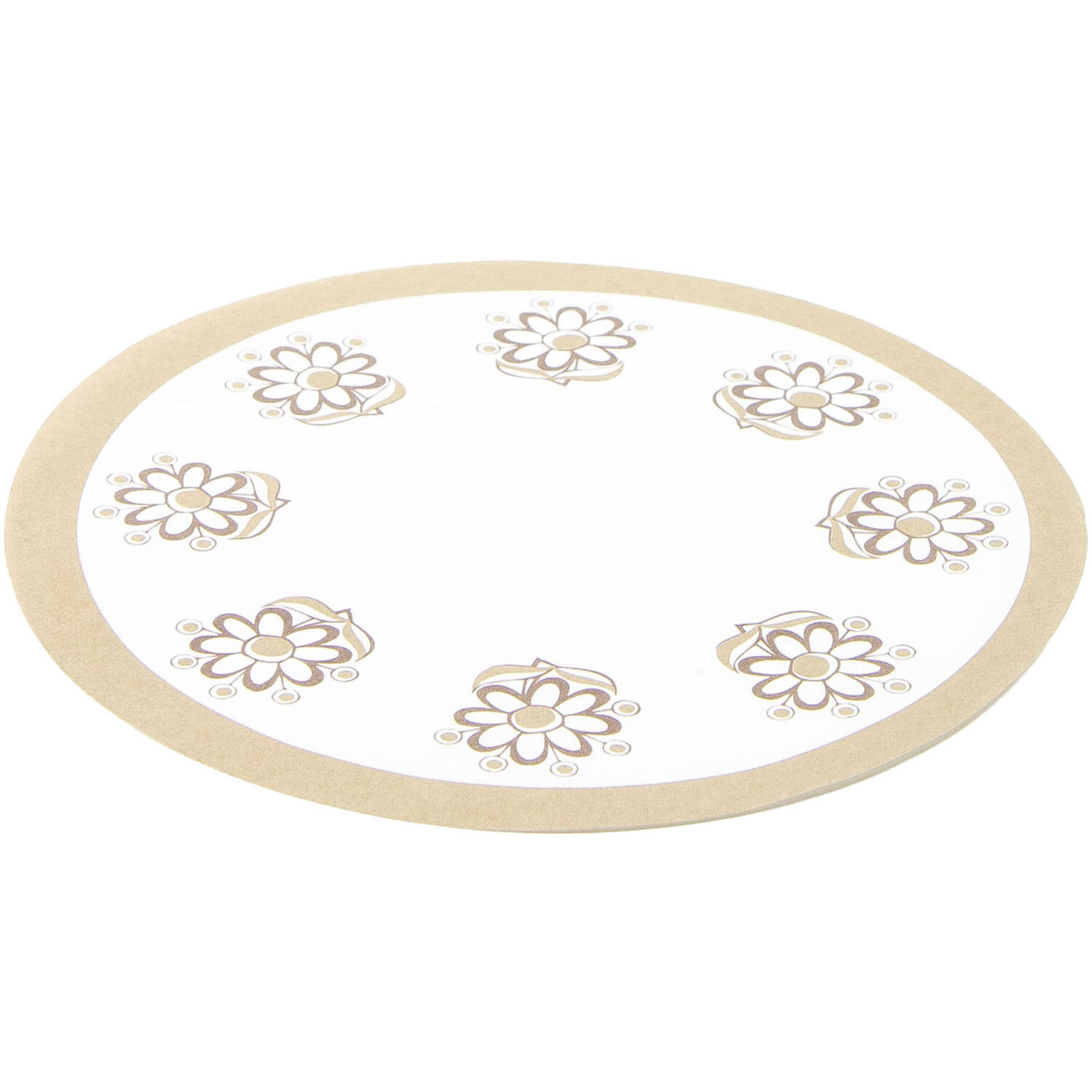 Rondellen papier bruin/goud 14cm (1000)