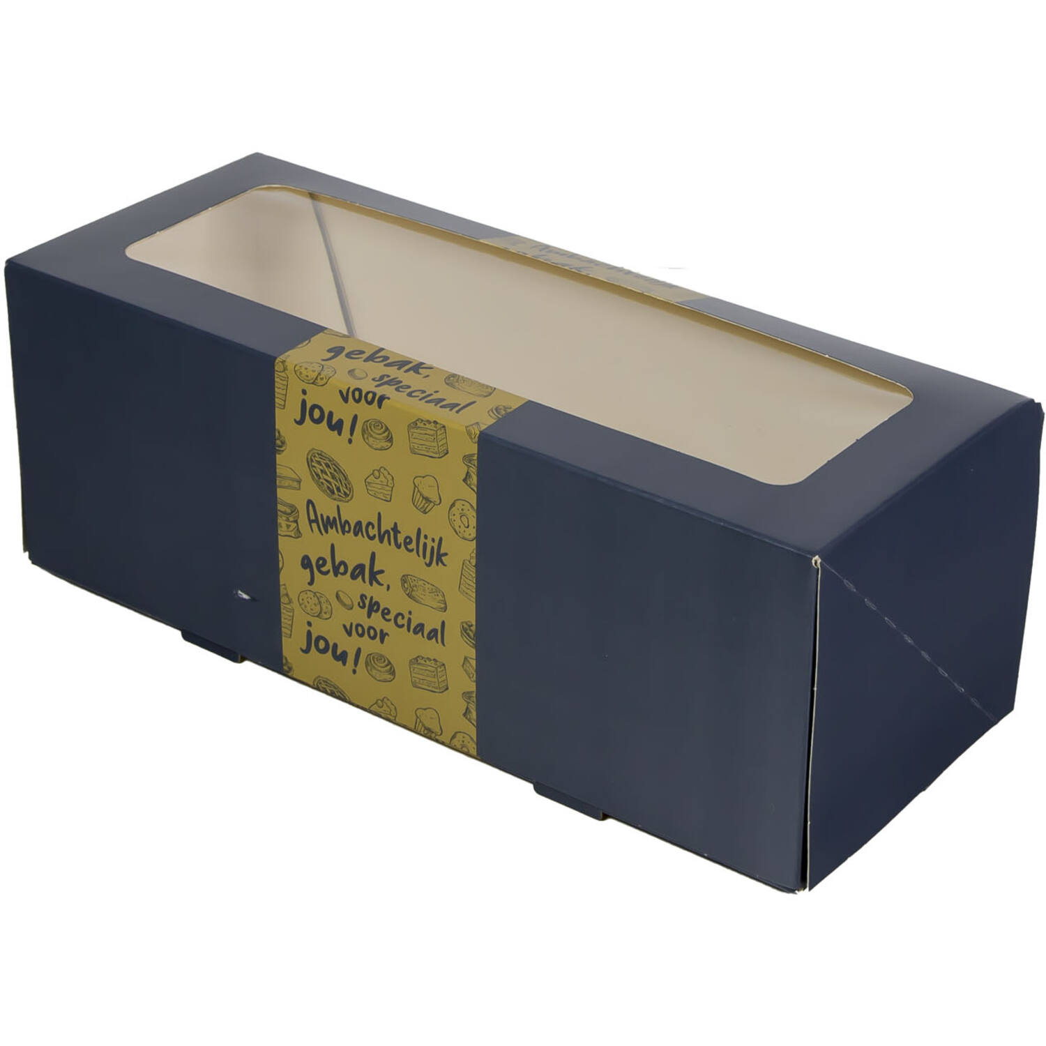 Gebaksdoos venster PASTEL Schnitte 25x10x9 (275)