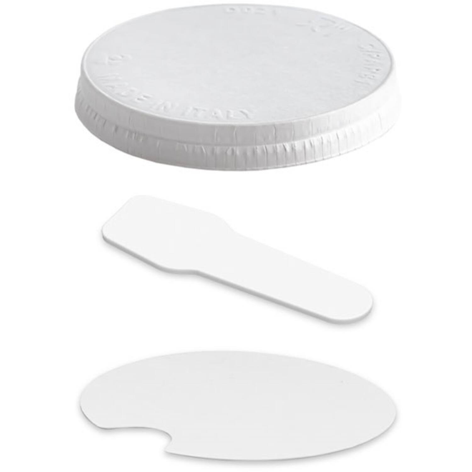 Deksel Plat Papier met Lepel voor IJsbeker 250cc/290cc (800)