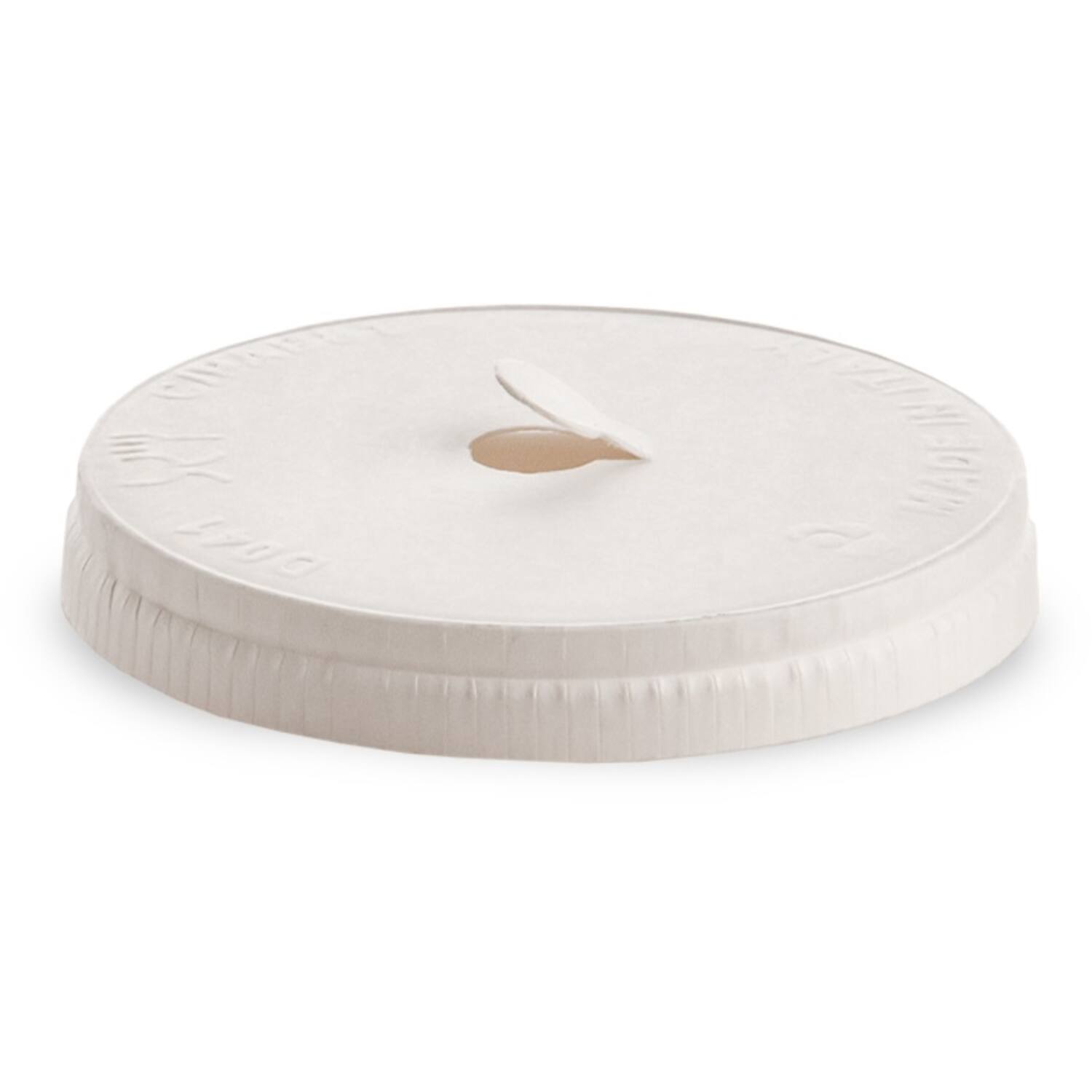 Deksel Plat met gesloten opening voor Milkshakebeker 350ml/500ml (800)