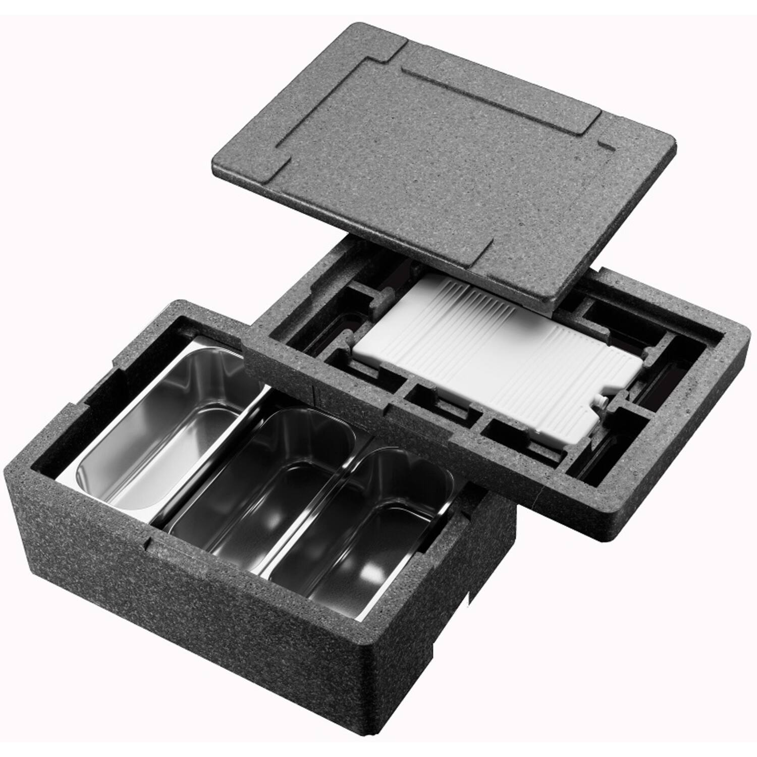 Transport Thermobox Zwart 2/3 IJsbakken 610x430x250H (1)