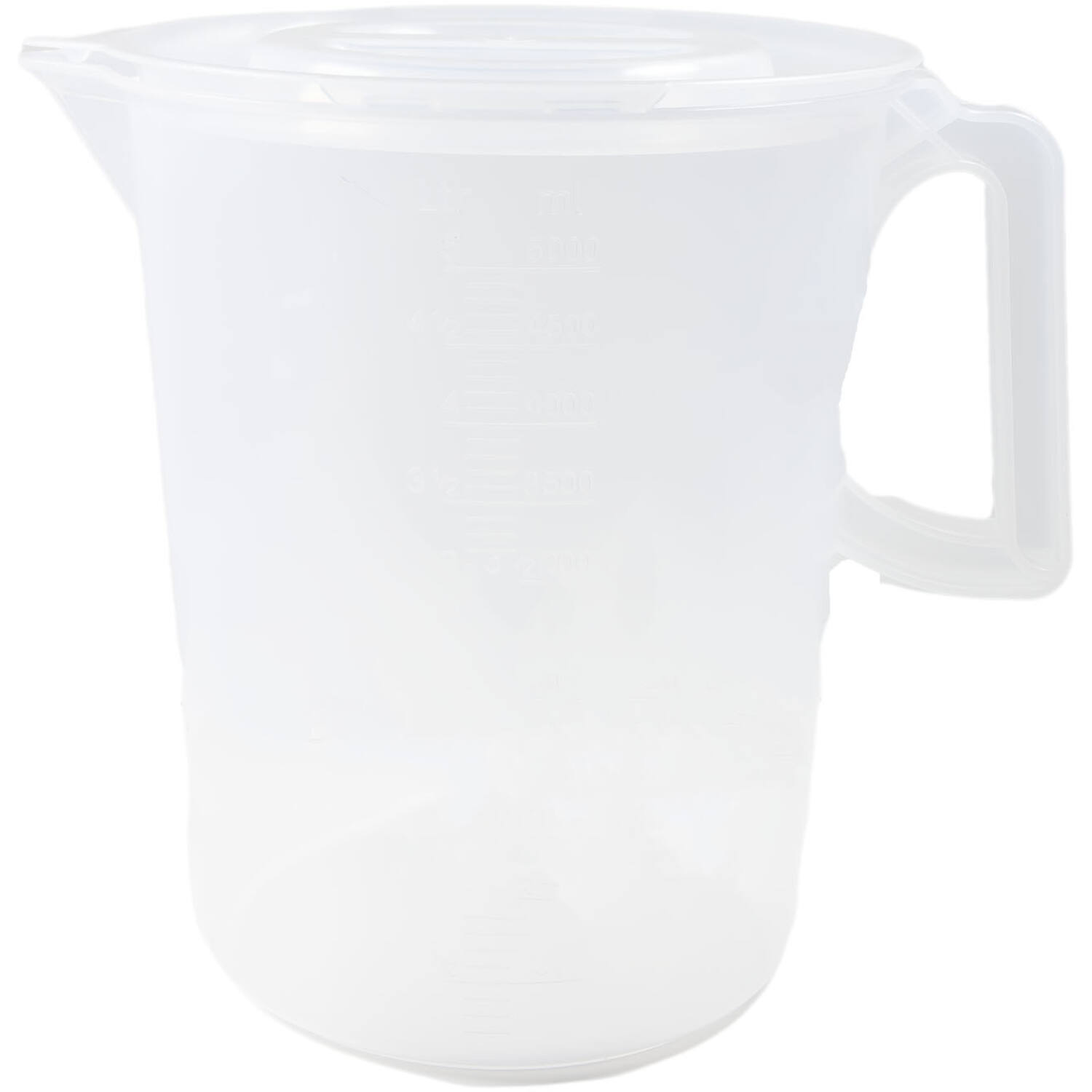 Maat/Schenkbeker Kunststof 5.0 ltr met deksel