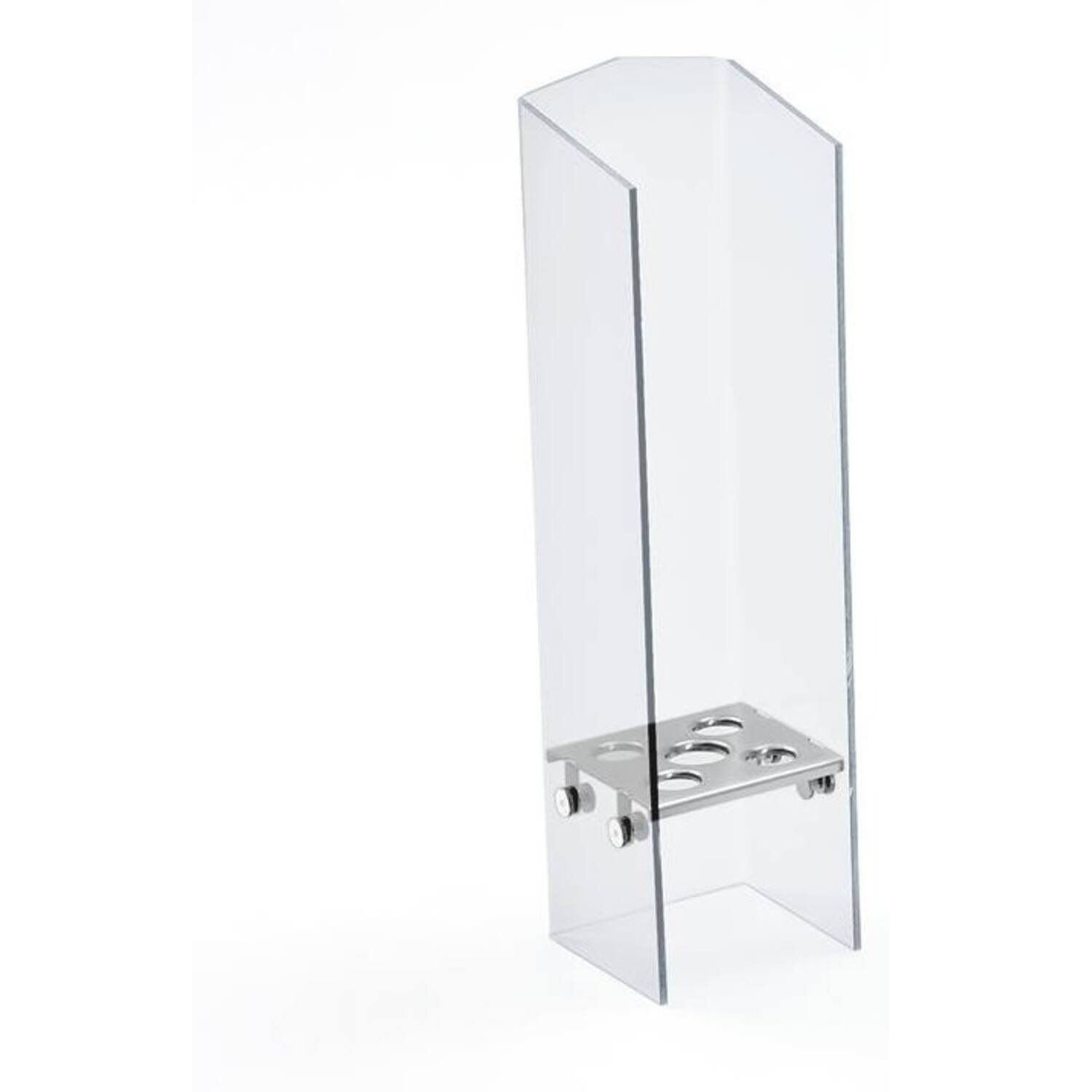 IJshoornvoorraadhouder M504a RVS/Plexi Transparant 13x13x50