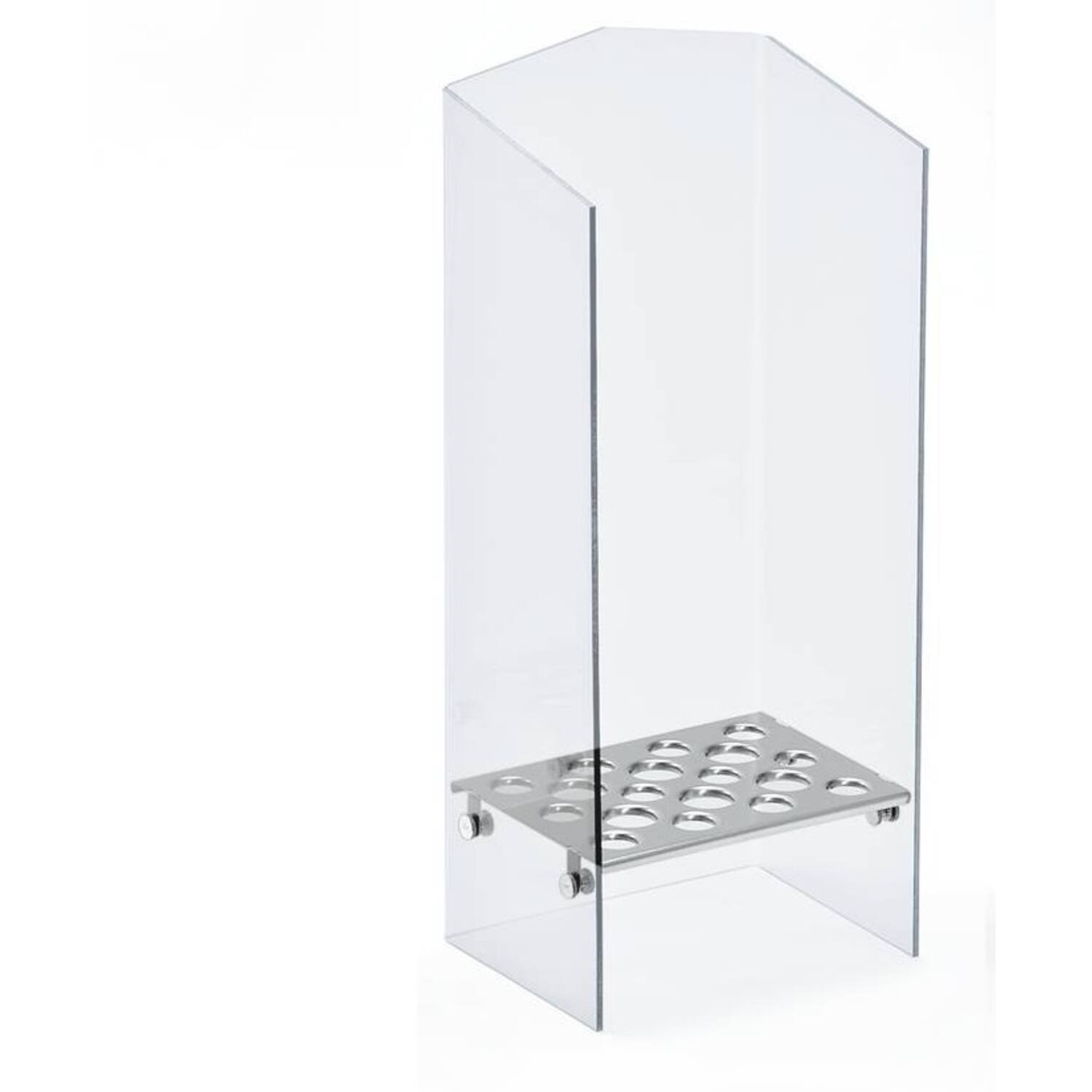IJshoornvoorraadhouder M512a RVS/Plexi Transparant 26x20x60