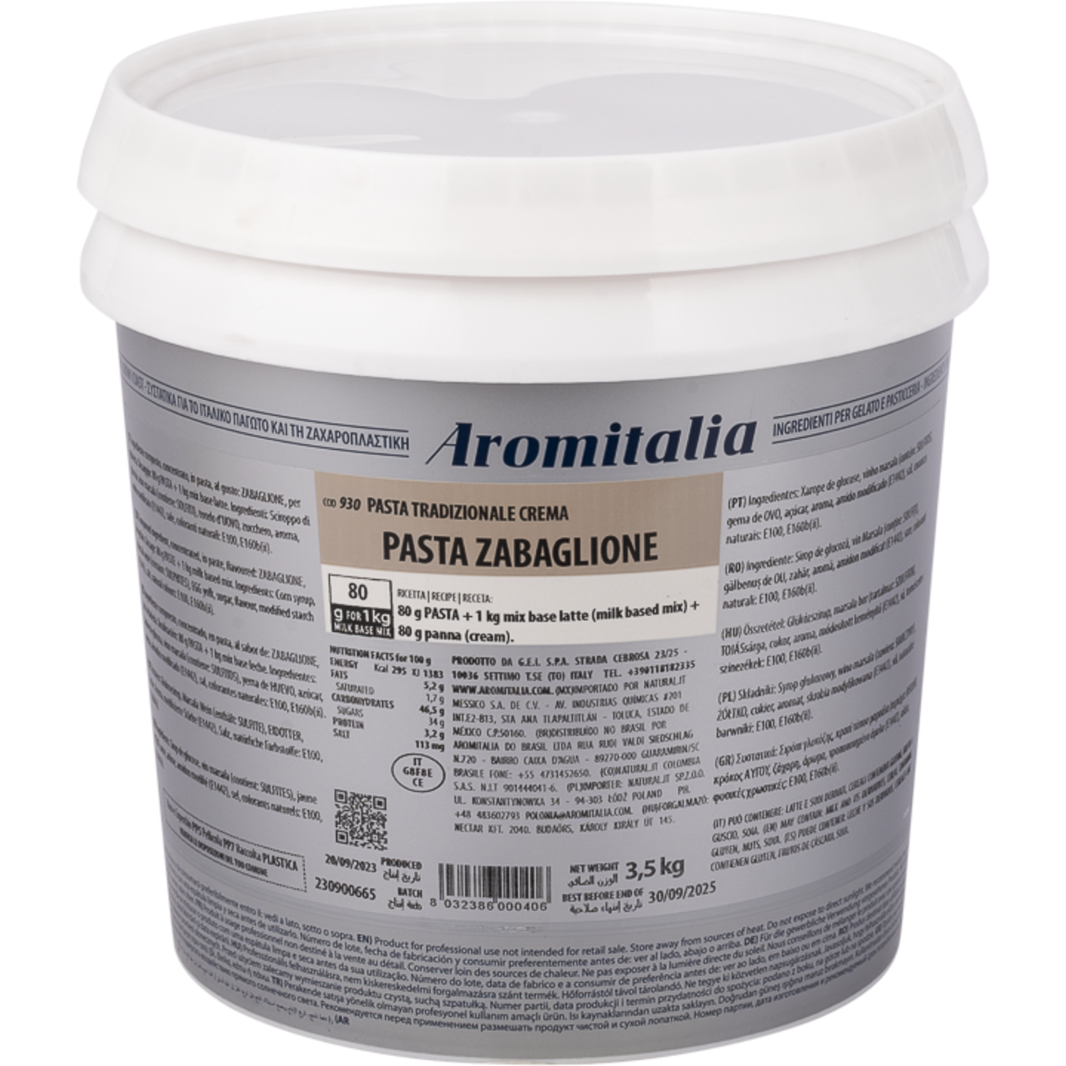 Aromitalia Zabaglione/Advokaat 3,5 kg