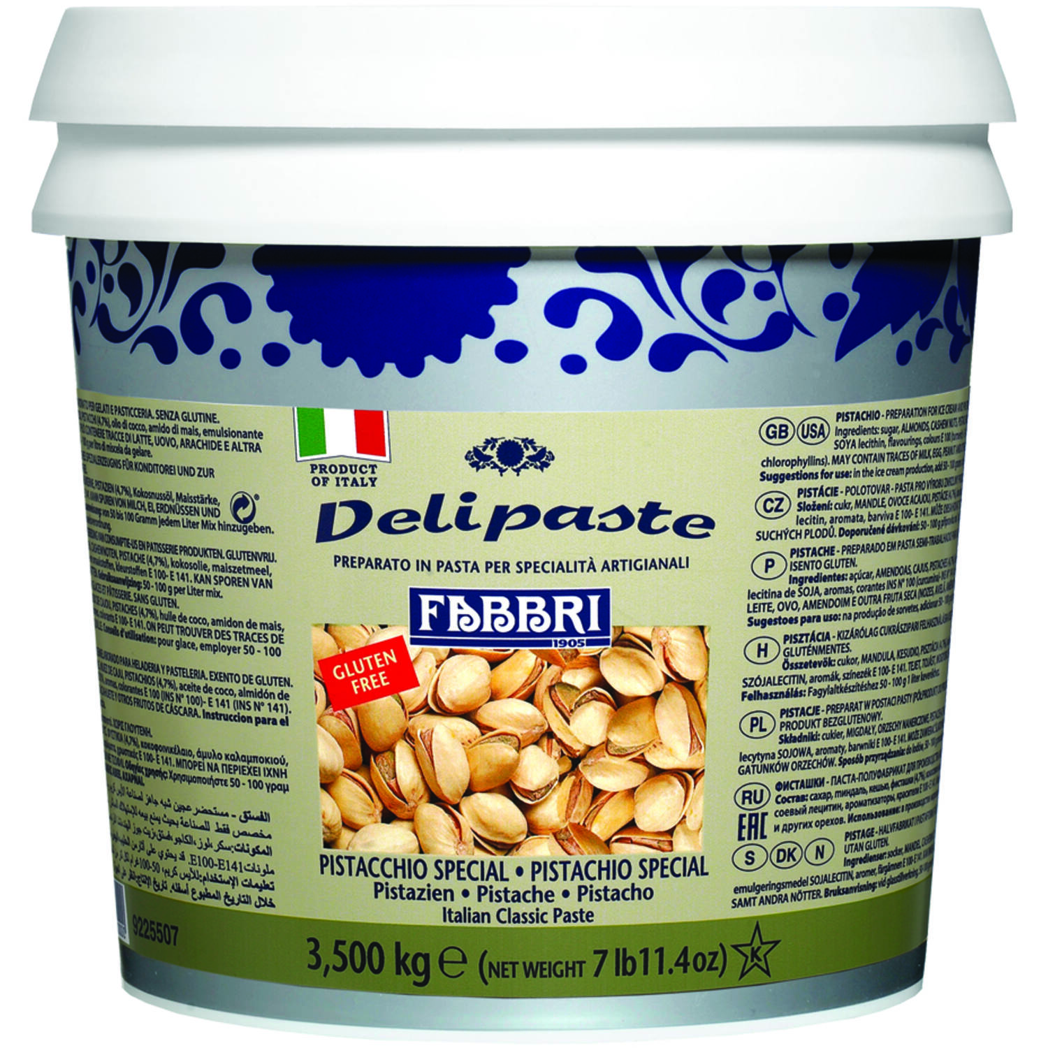Fabbri Delipasta Pistache Fijn 4,1 kg