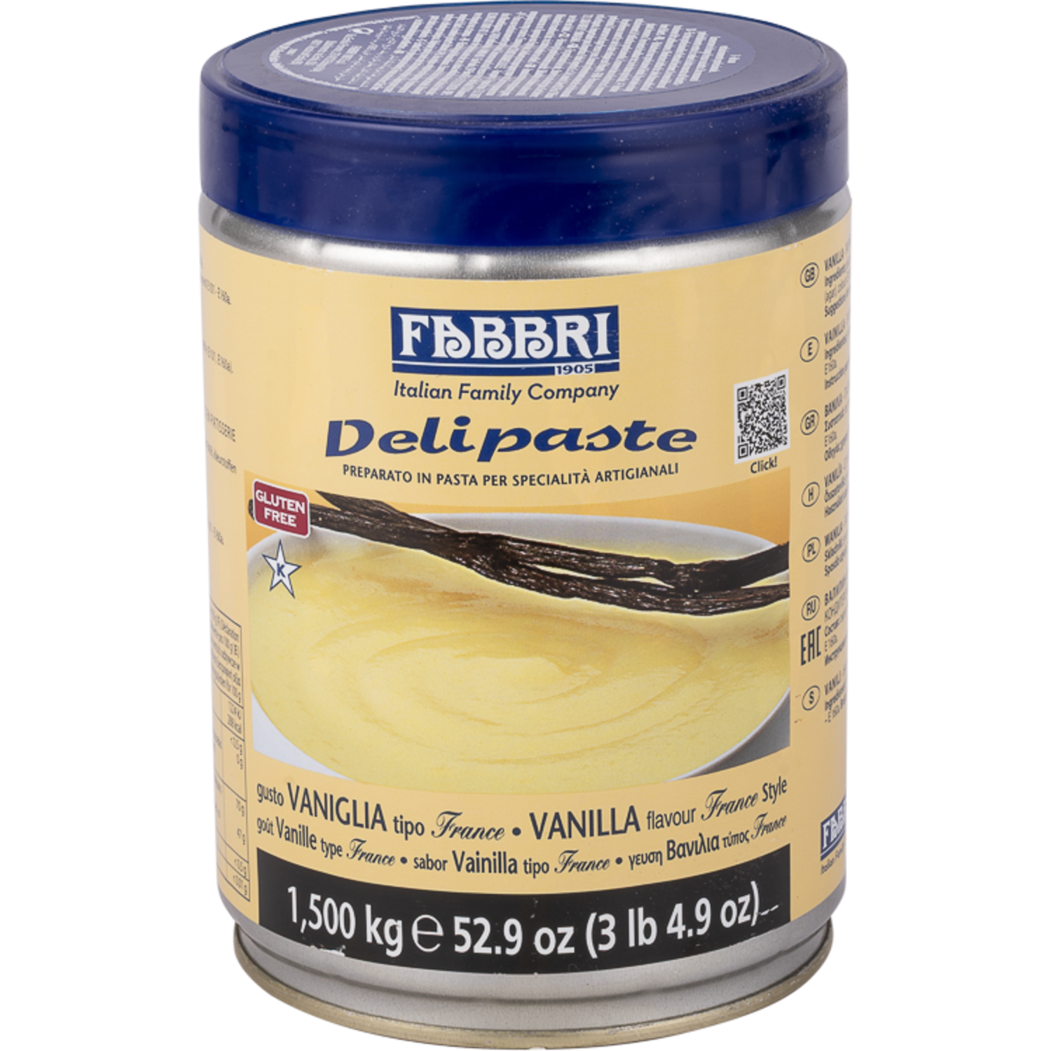 Fabbri Delipasta Vanille Franca 1,5 Kg