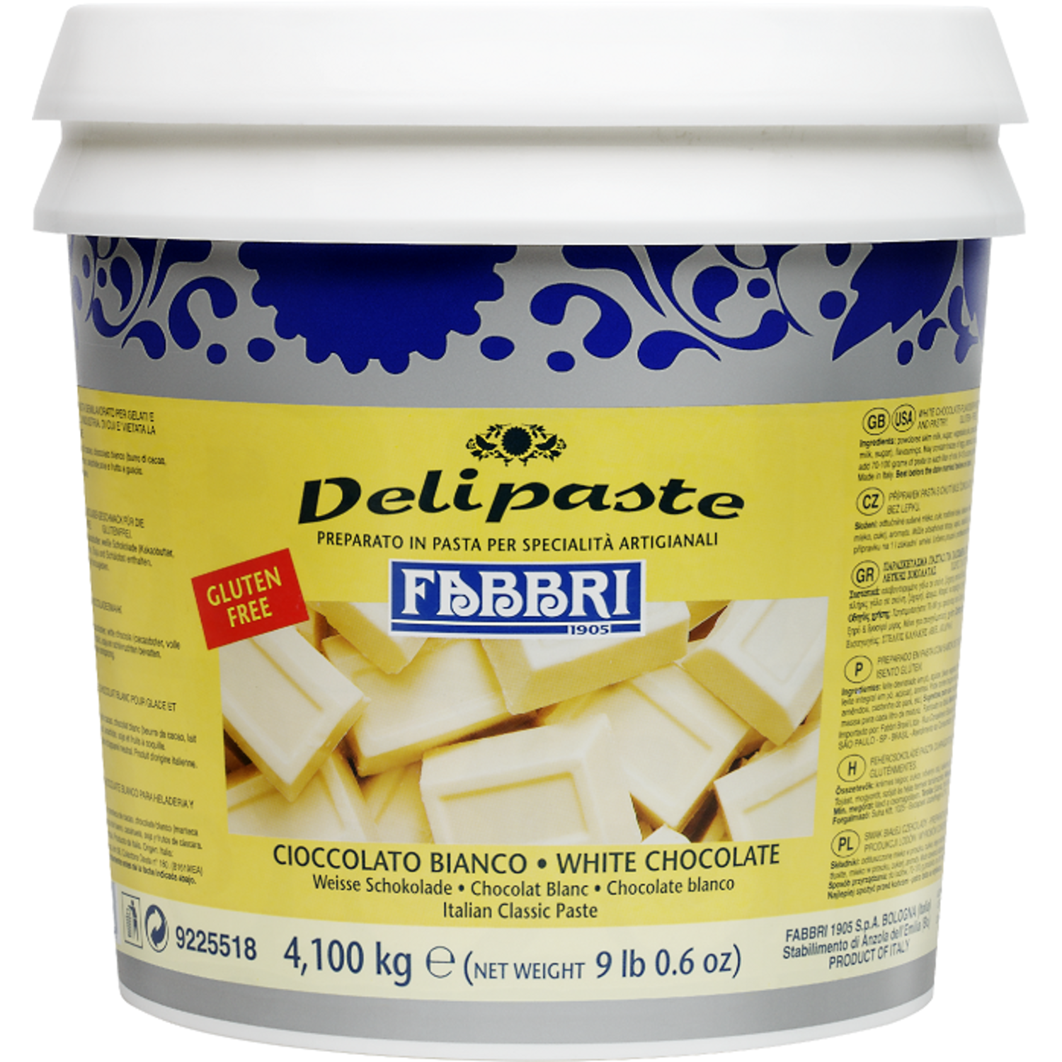 Fabbri Delipasta Ciocolatta Bianco 4,1 kg (Witte Chocola)