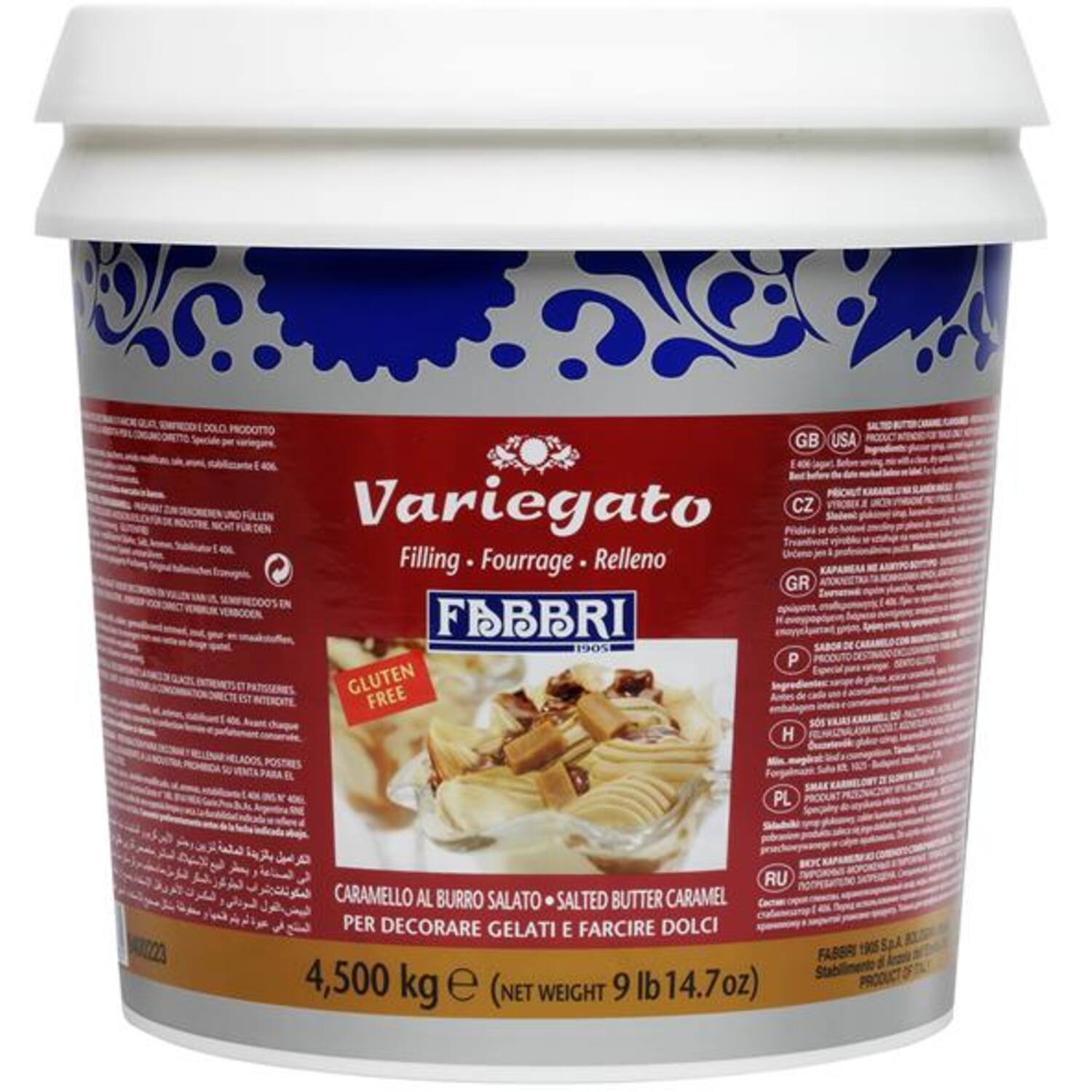Fabbri Variegato Salted Butter Caramel Marbling 4,5 kg