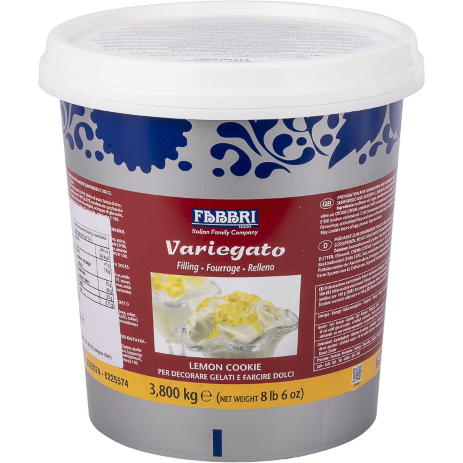 Fabbri 3AN Varigato Lemon Cookie Marbling 3,8 kg