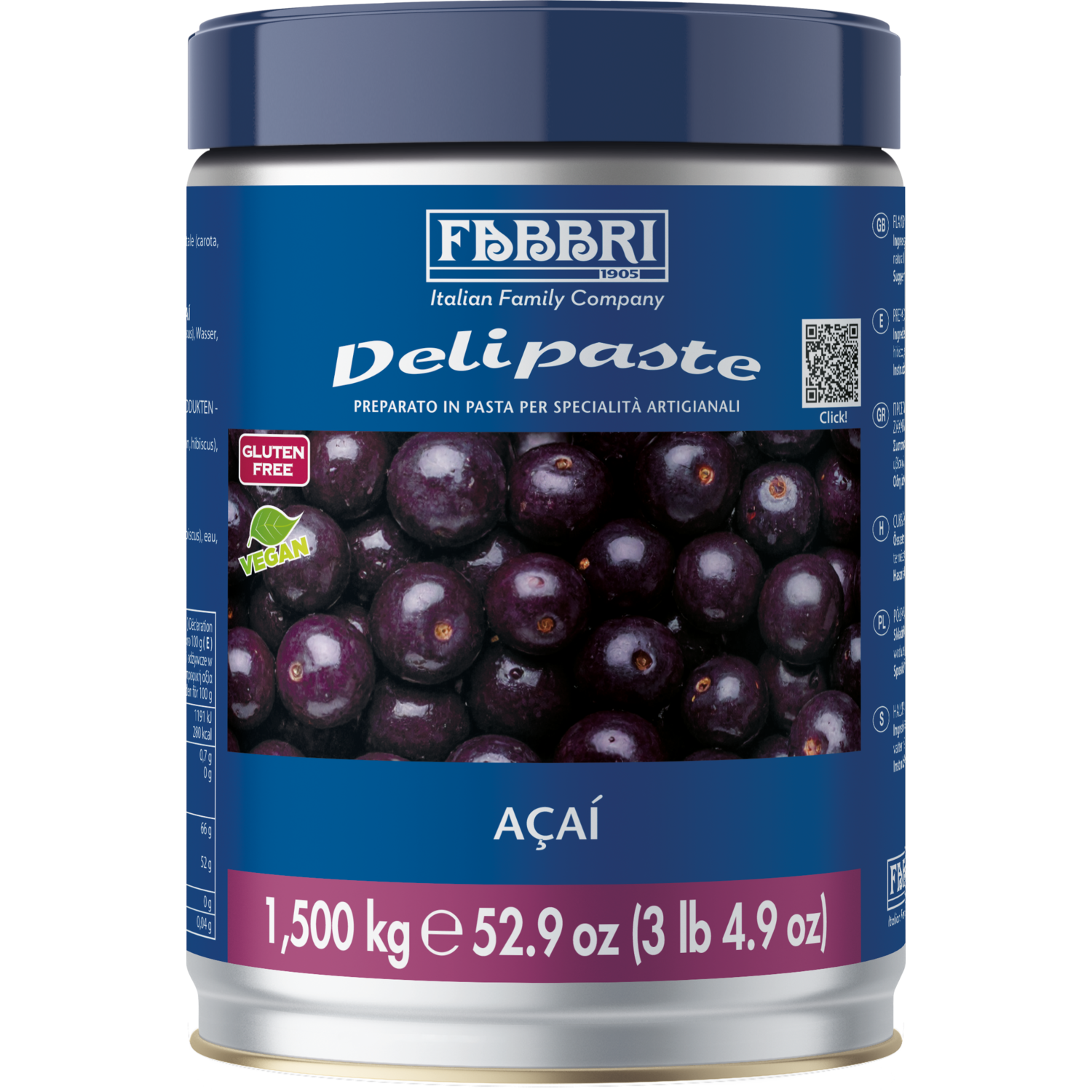 Fabbri Delipasta Acai 1,5 Kg