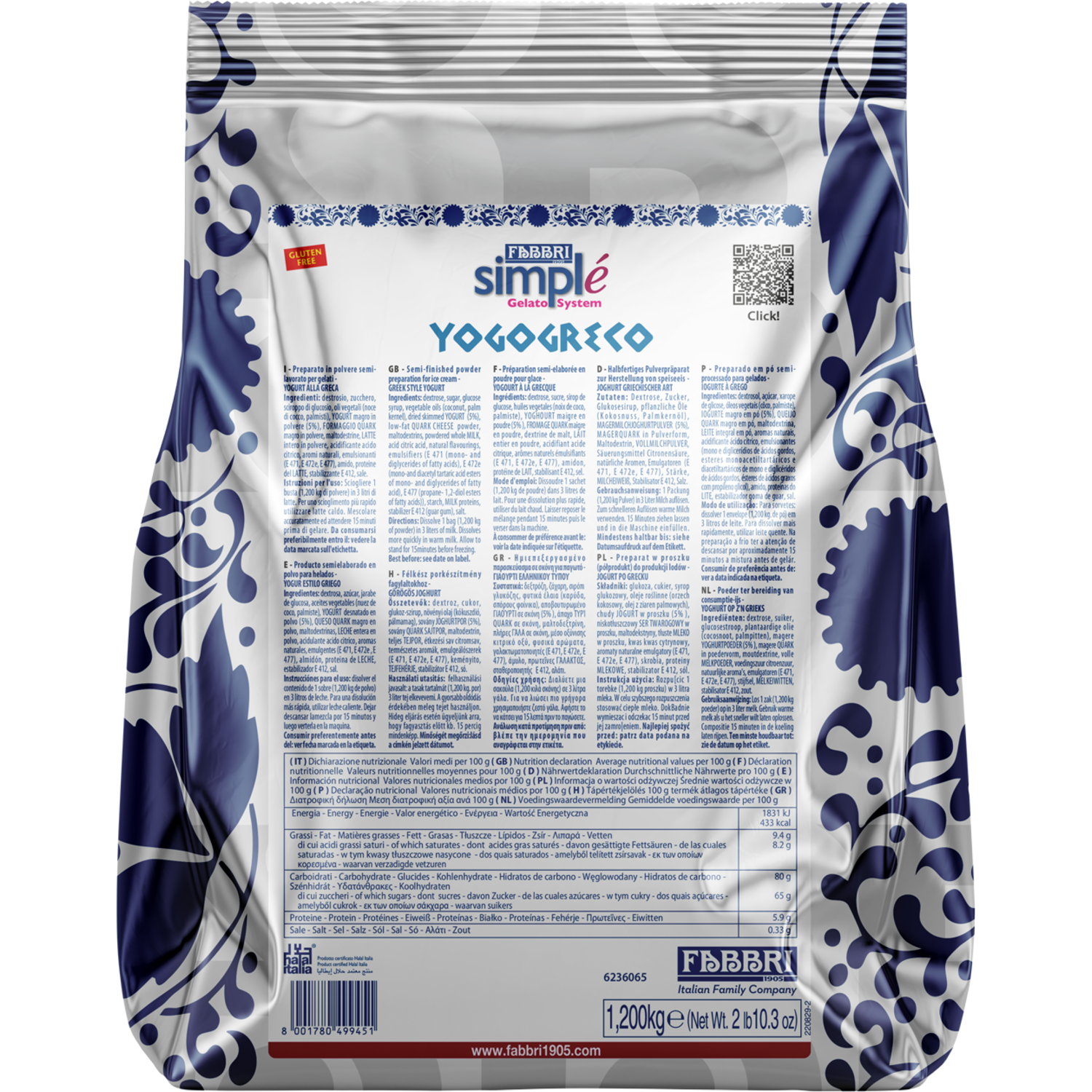 Fabbri Yogogreco Simple 1,2 kg (12)