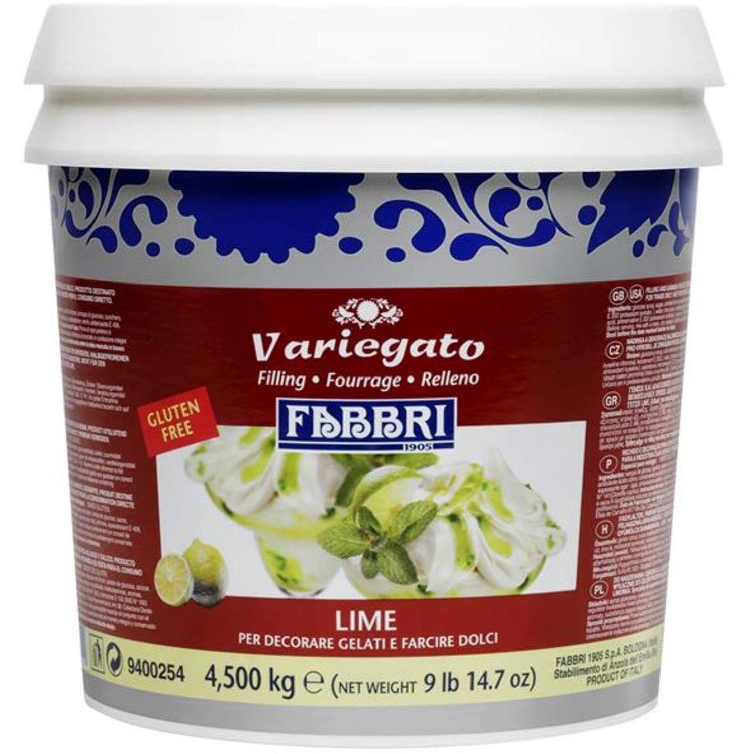 Fabbri Variegato Lime 4,5 kg (Limoen)