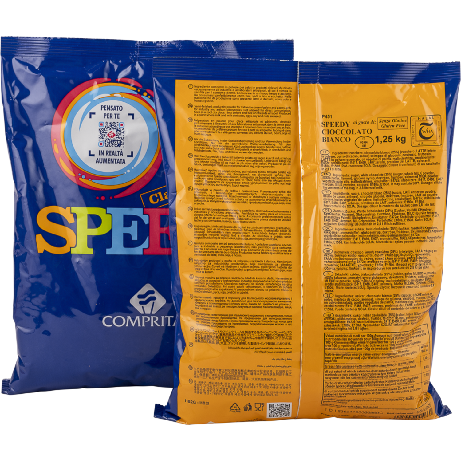 Comprital P451 Speedy Witte/Bianco Chocolade.1.25kg