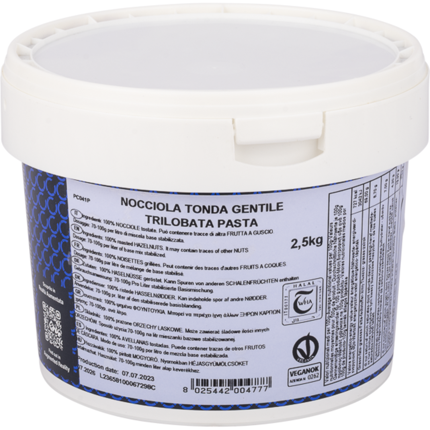Comprital PC041 Pasta Hazelnoot/noccioloa 2.5kg
