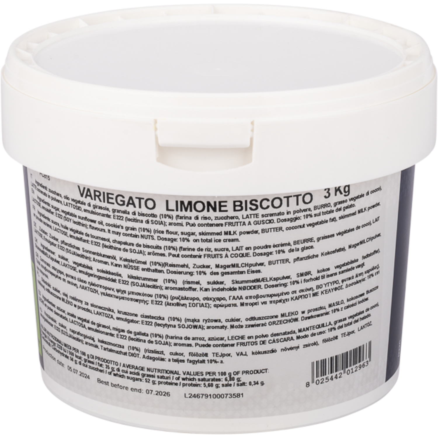 Comprital PC815 Varieg Limone biscotto 3kg