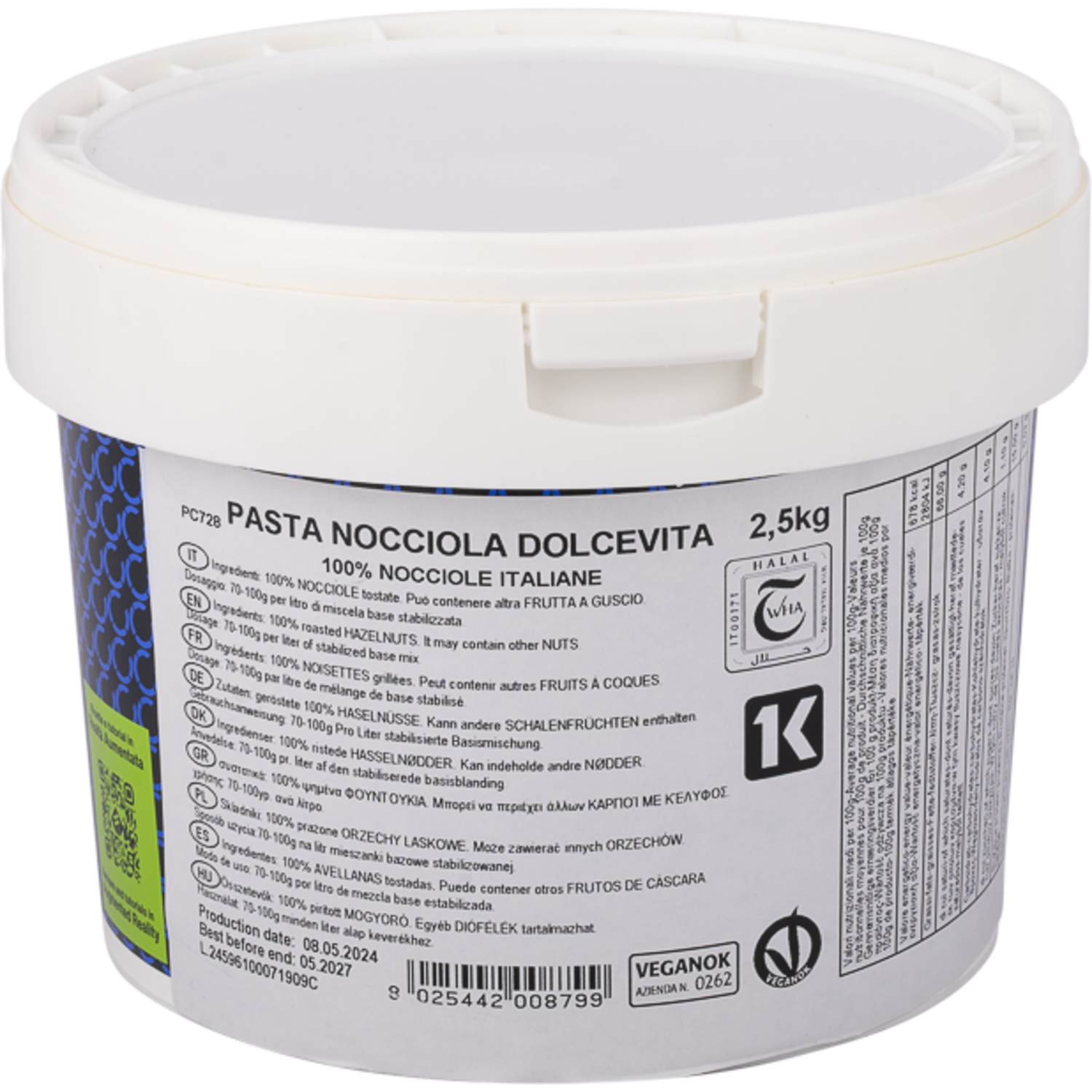 Comprital PC728 Nocciola Dolcevita 2.5kg