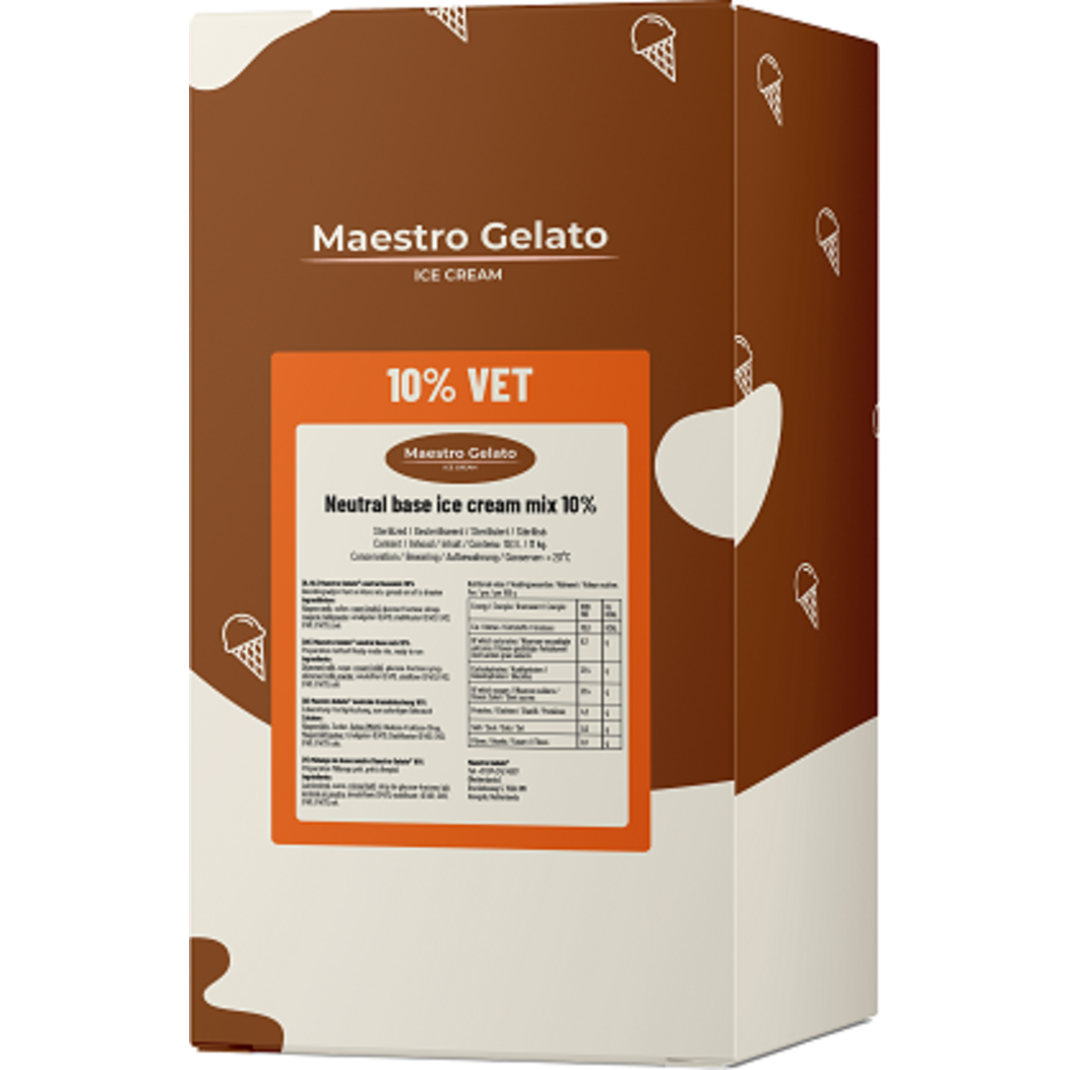 Maestro Gelato Vloeibare IJsmix 10% 11Kg