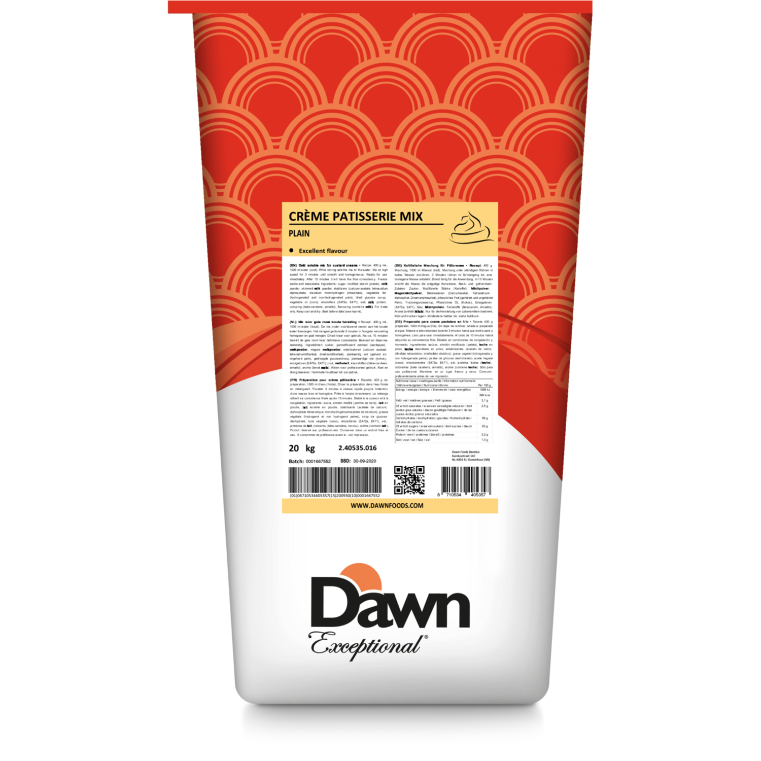 Dawn Crème Patisserie 20 kg