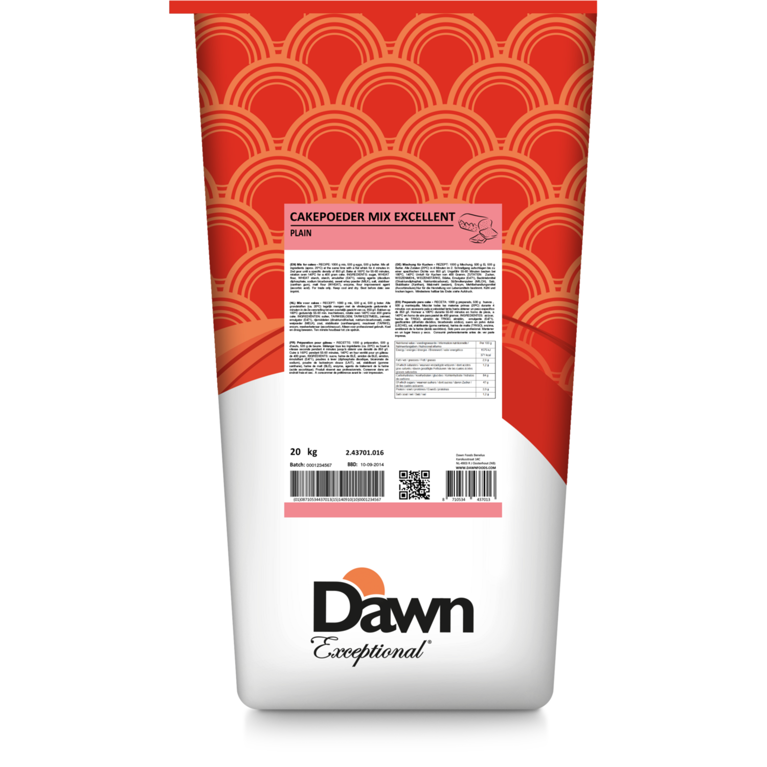 Dawn Cakepoeder Excellent 20 kg