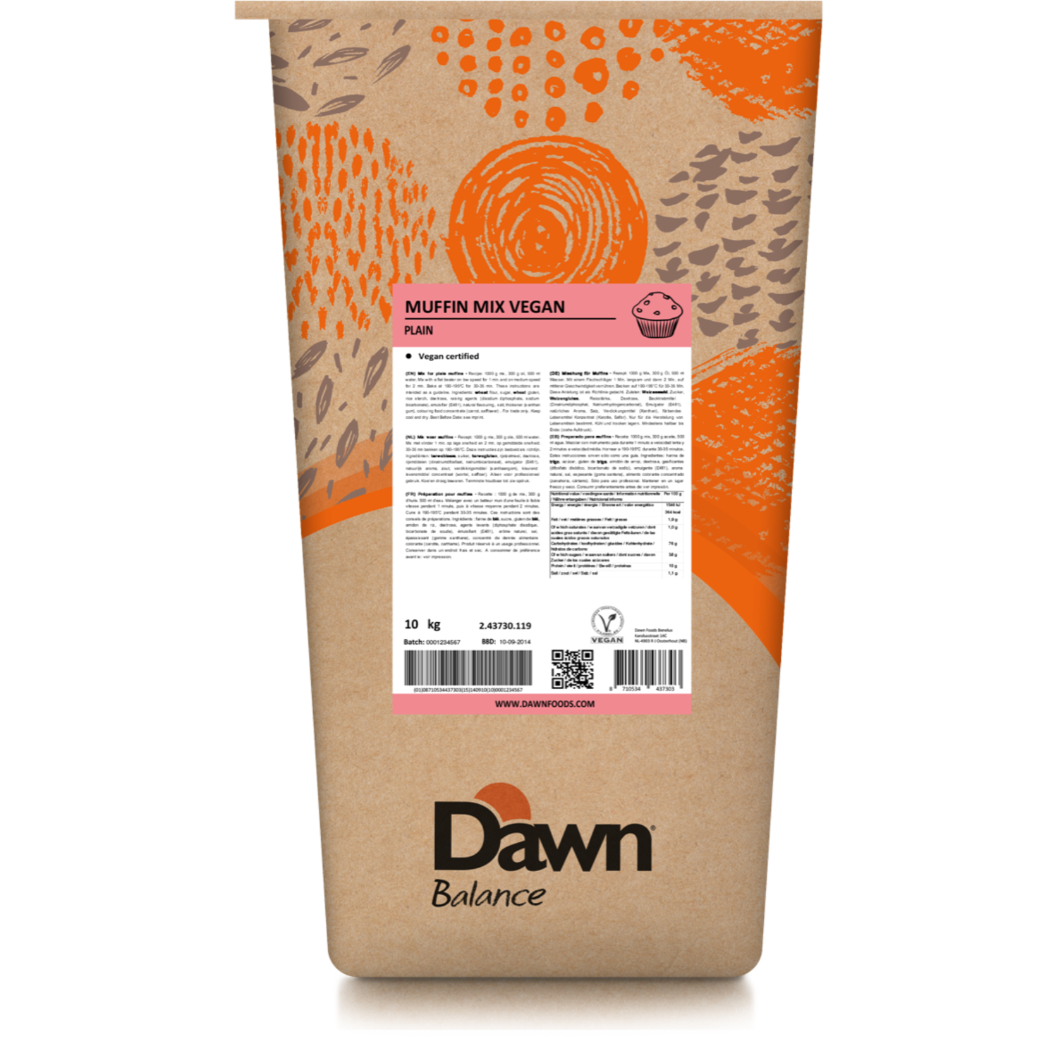Dawn Muffin Mix Vegan 10kg