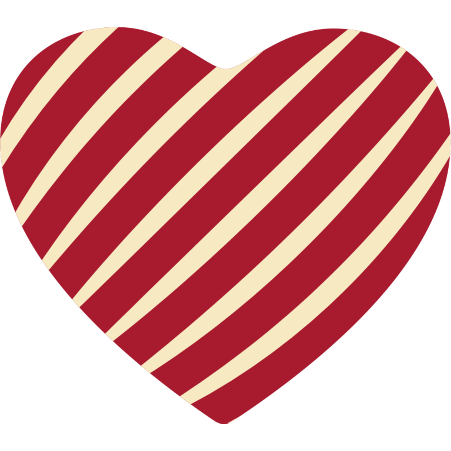 Mona Lisa Striped Heart red (308)