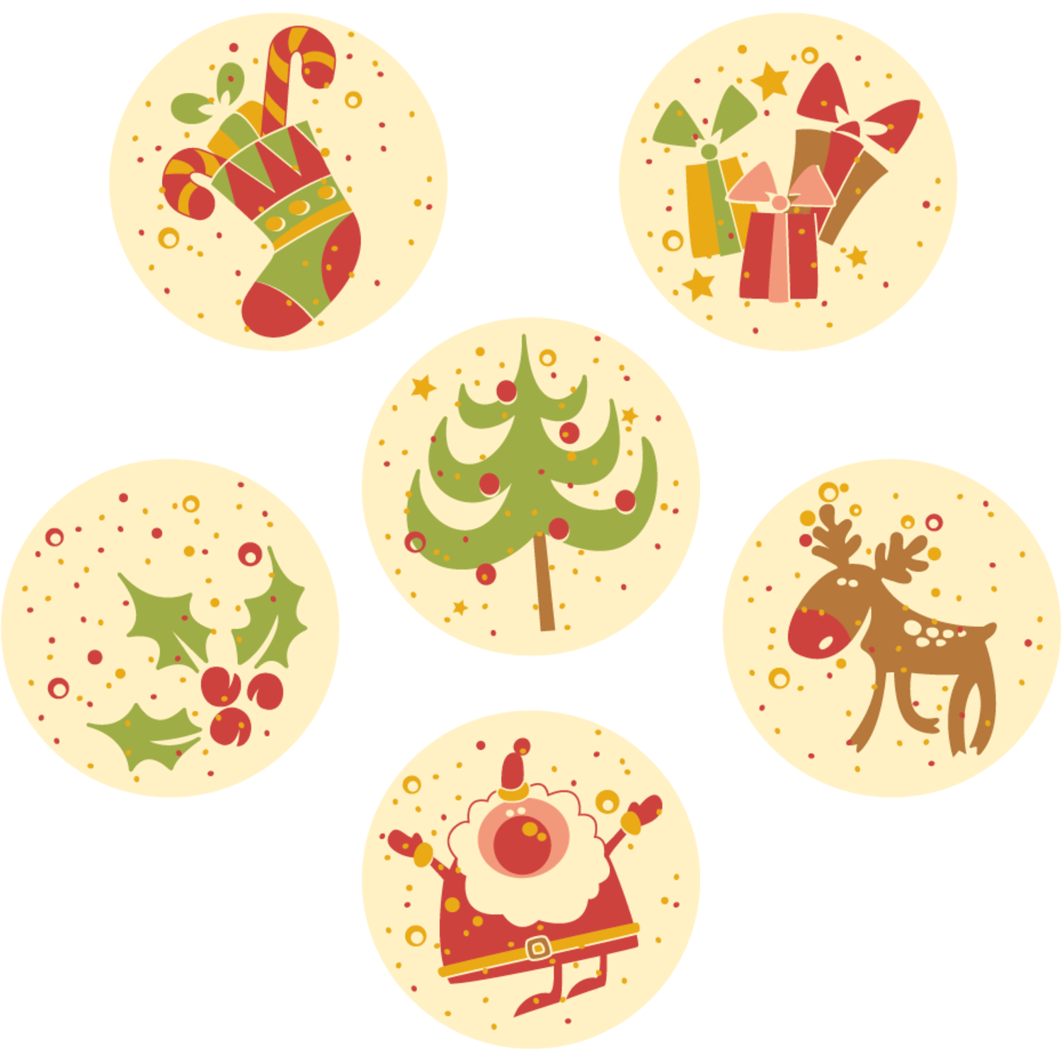 Mona Lisa Christmas Round Deco (252)