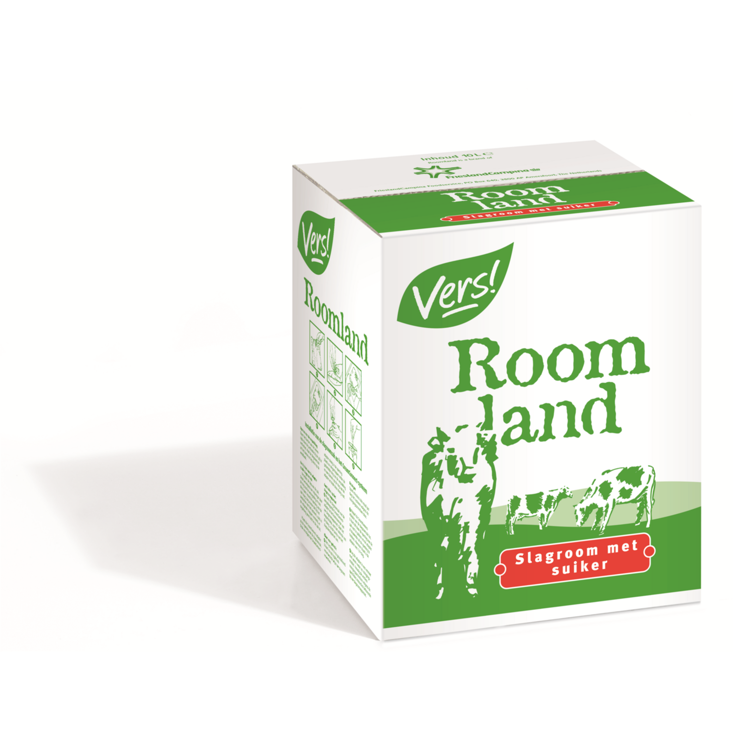 Roomland vers slagroom gesuikerd 10% 10L