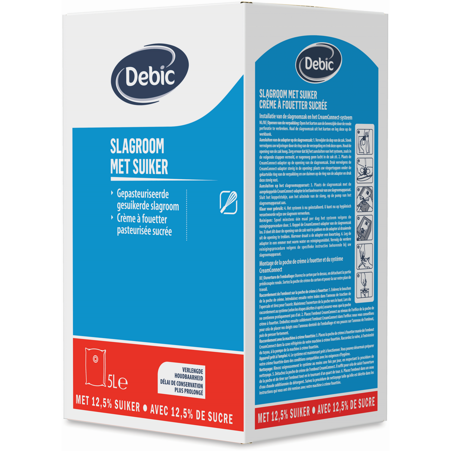 Debic Slagroom met 12.5% Suiker BIB 5ltr LH