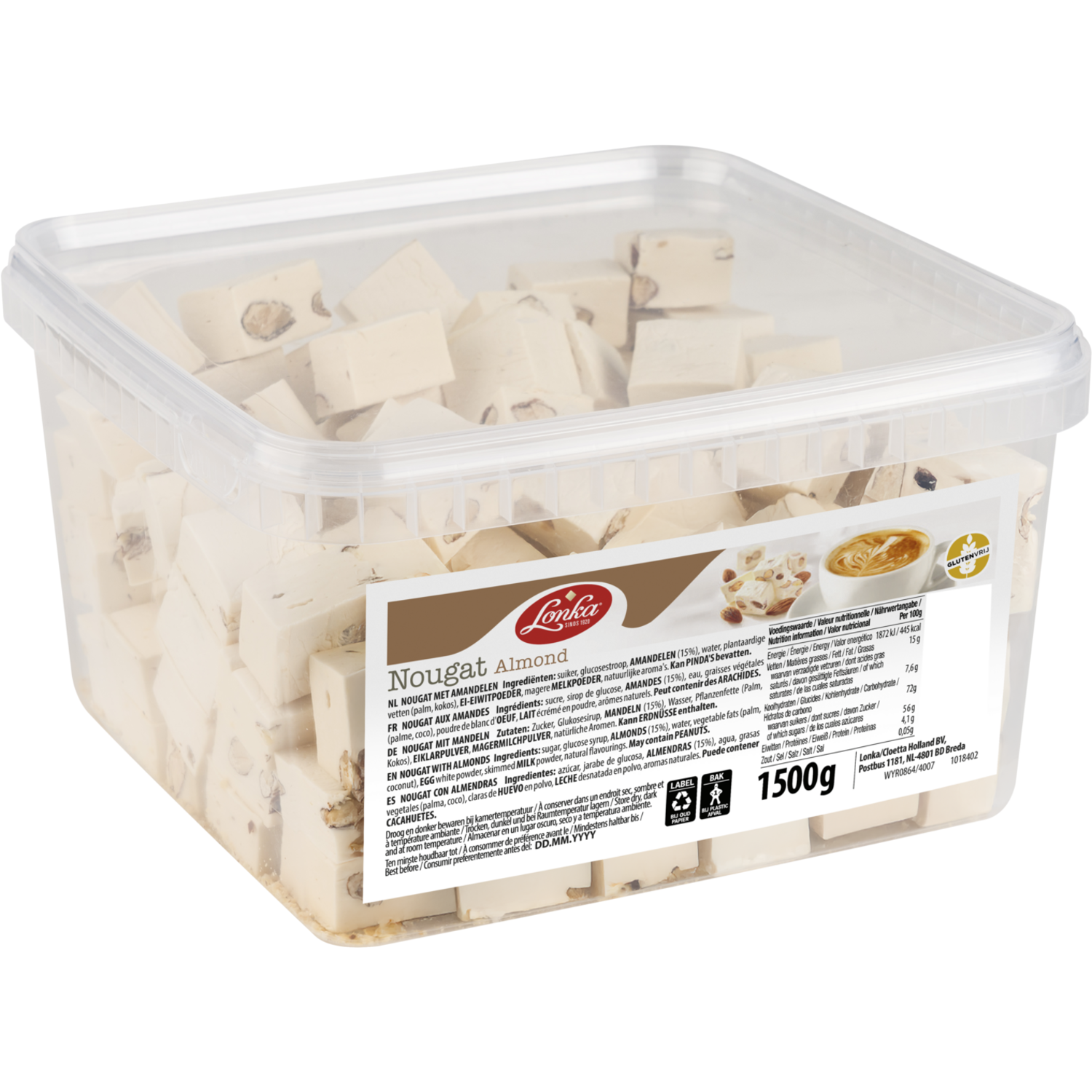 Lonka Nougat Almond 1,5 kg
