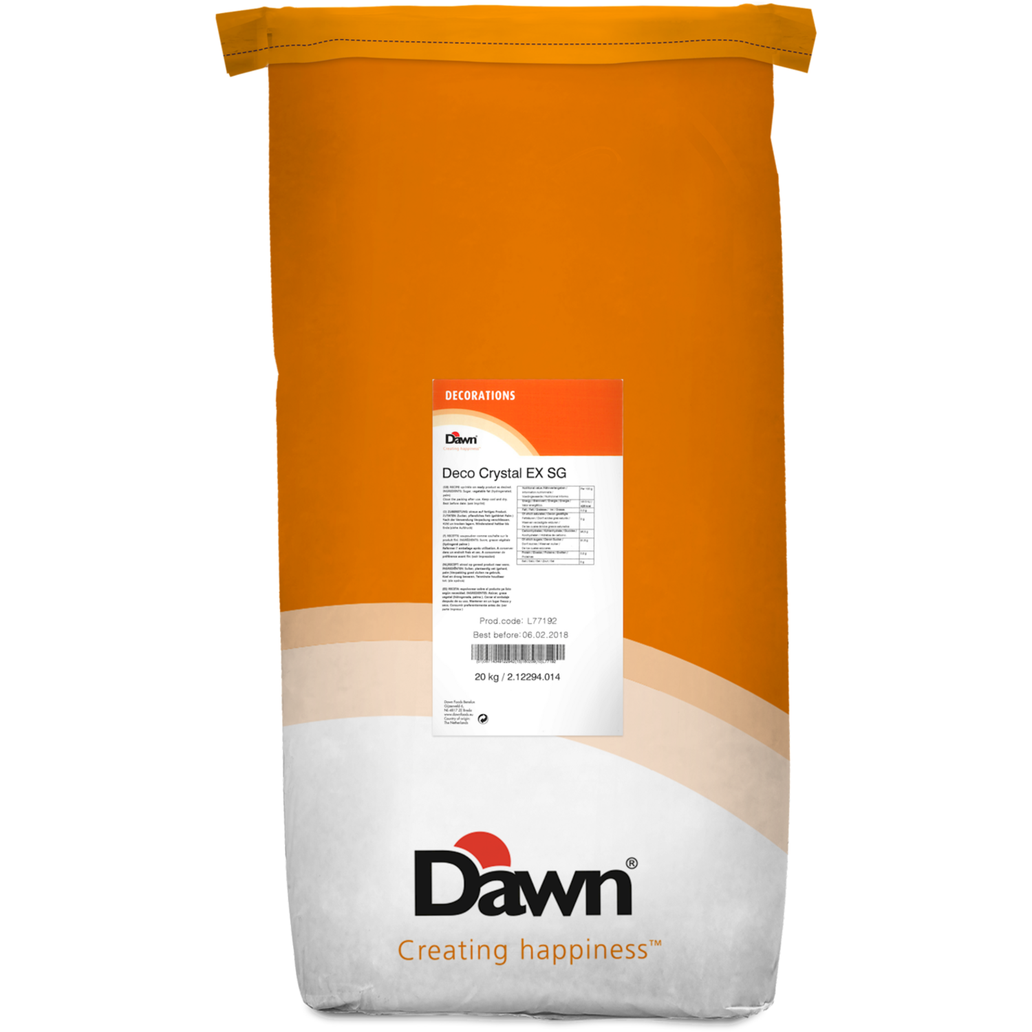Deco-Kristal Extra Grof 20 kg 2294 RSPO-SG CU-RSPO-SCC 828186