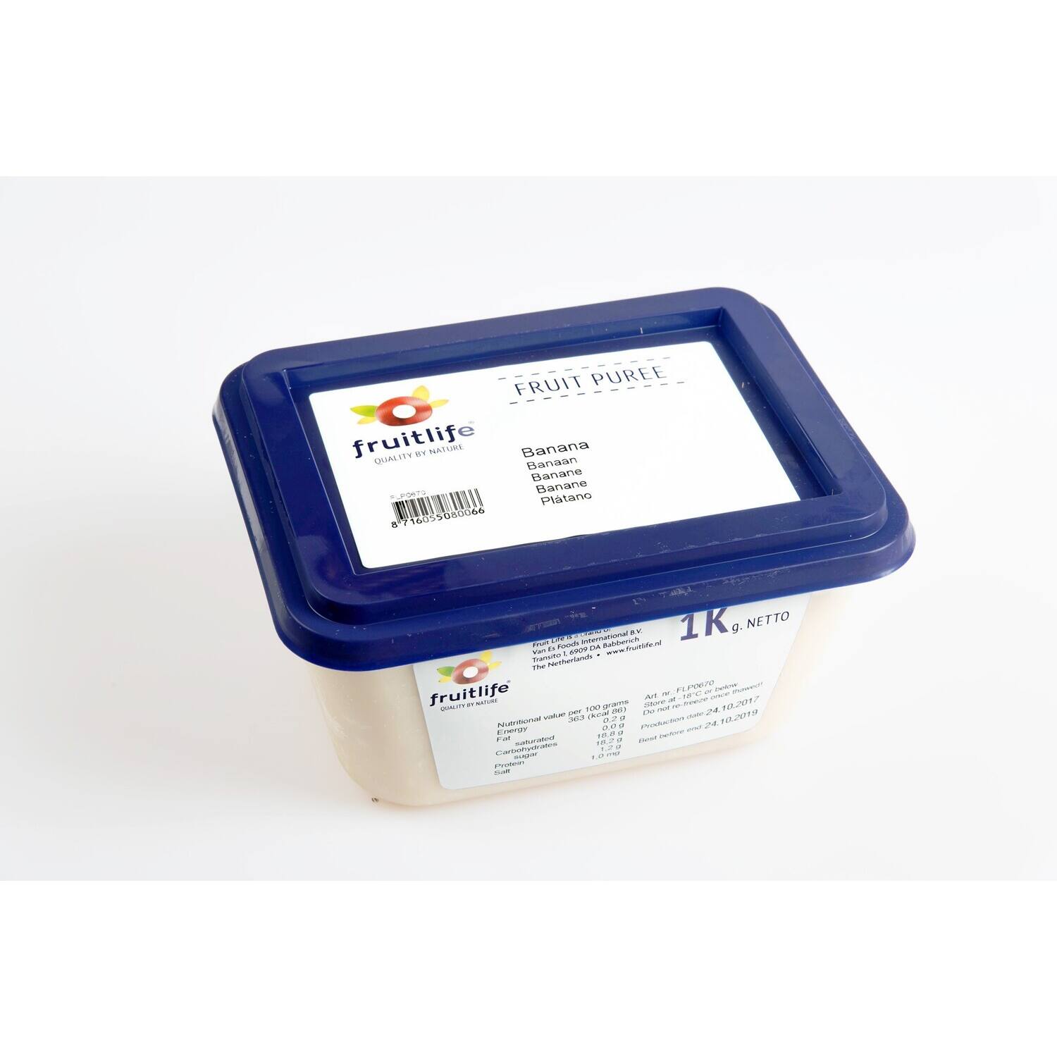 Fruitlife Banaanpuree Suikervrij 1 Kg (6)