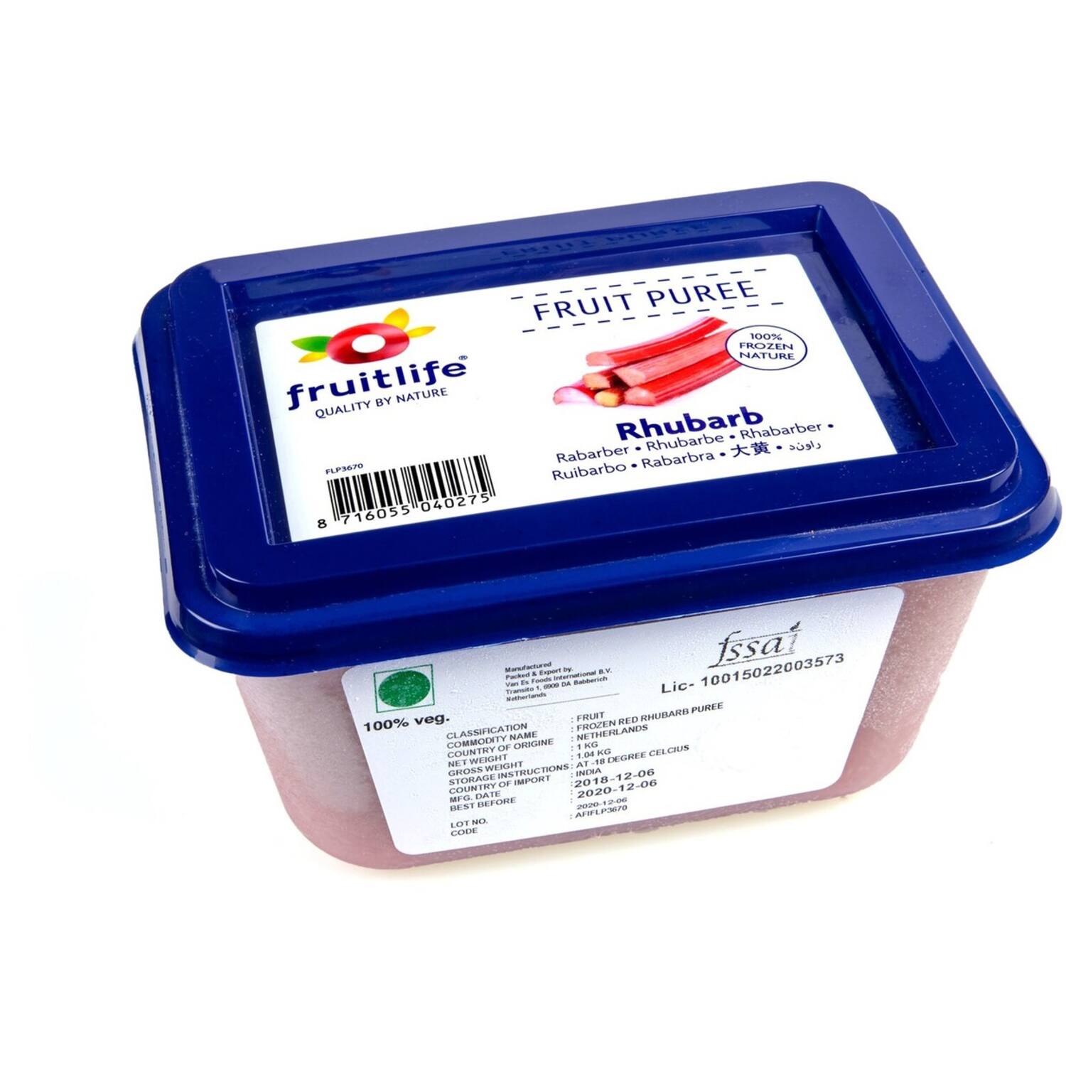 Fruitlife Rabarberpuree 1 Kg (6)