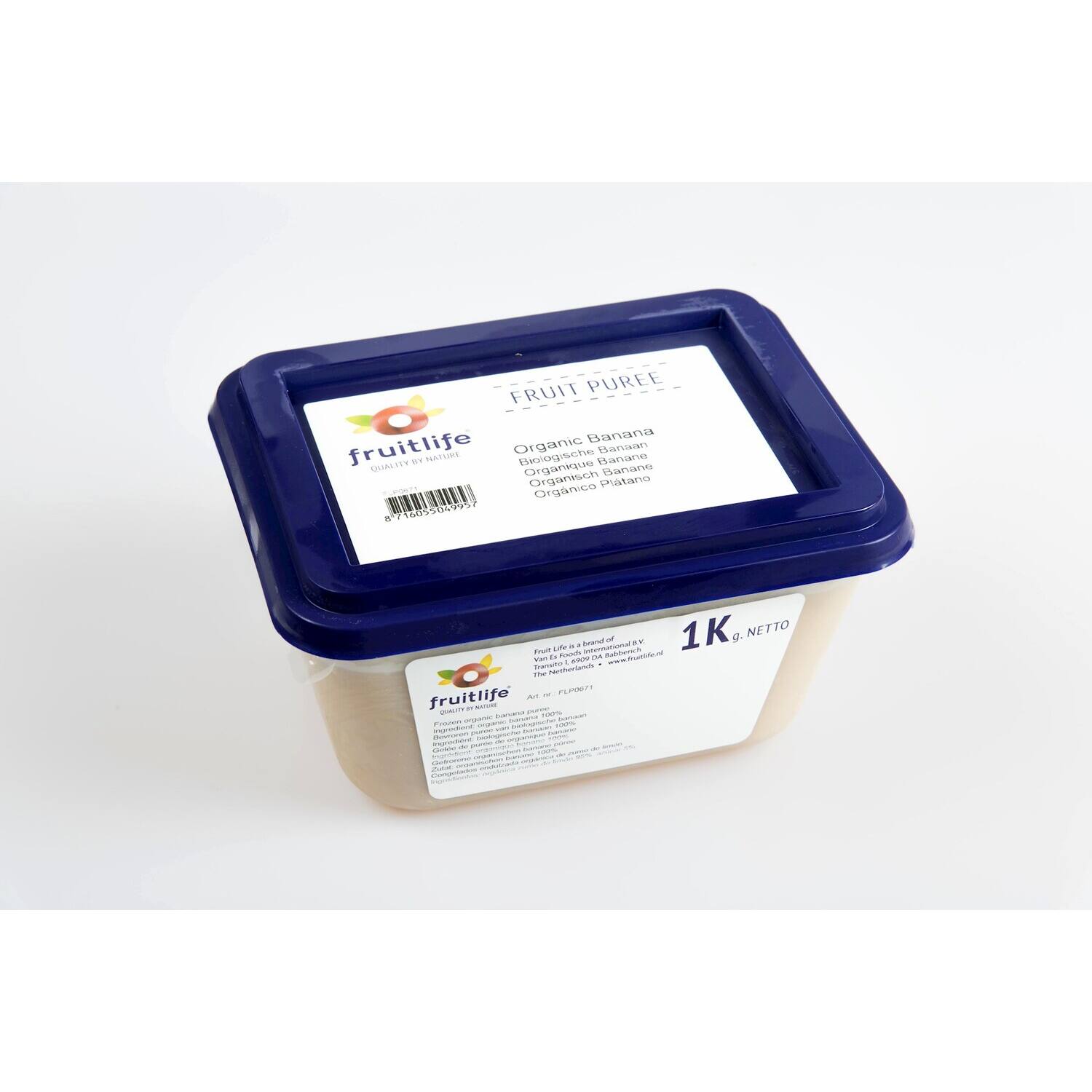 Fruitlife Bio Banaanpuree 1 kg (6) NL-Bio-01