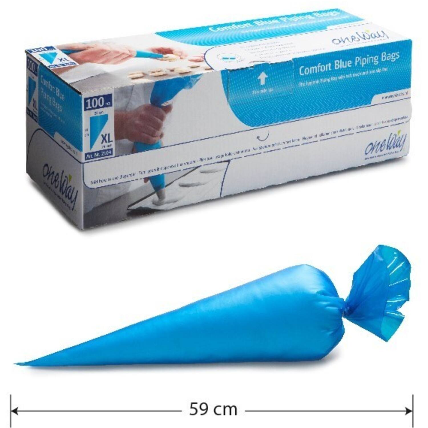 Wegwerp Spuitzakken Cool Blue 59x28cm (100)