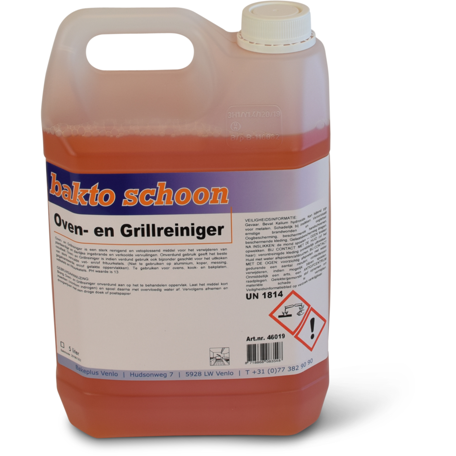 Bakto Schoon Oven & Grillcleaner 5 Ltr