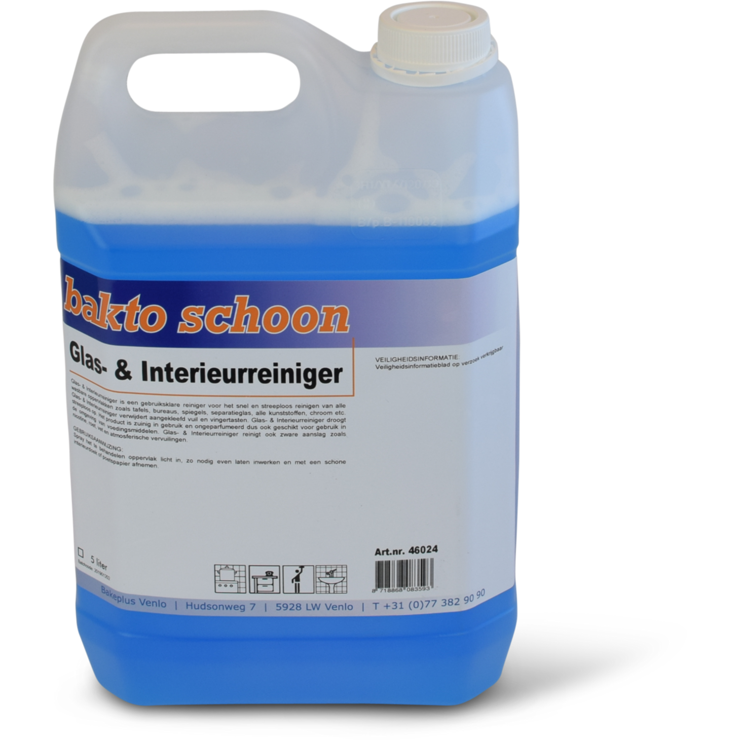 Bakto Schoon Glas- & Interieurreiniger 5 Ltr
