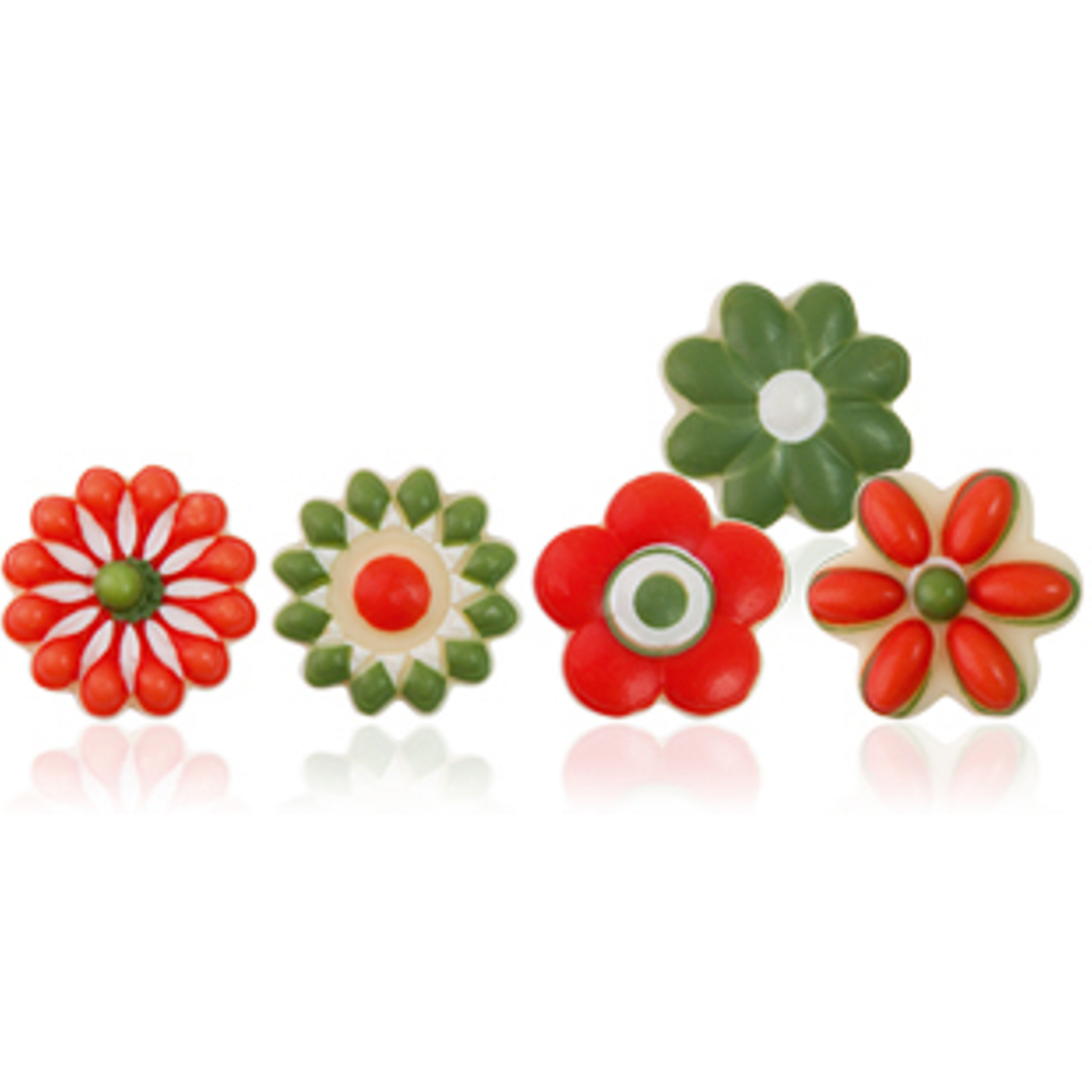 Dekom 58307 Bloem ass.groen/rood/wit (231)
