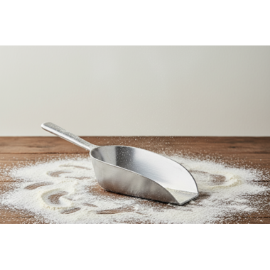 Meelschep alu. plat 2.5 kg (1), foto 2 van 2