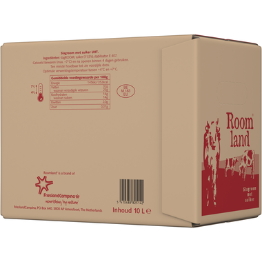 Roomland slagroom gesuikerd 11,5% 10L, foto 2 van 3