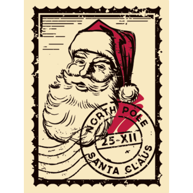 Mona Lisa Santa Poststamp (196), foto 2 van 2